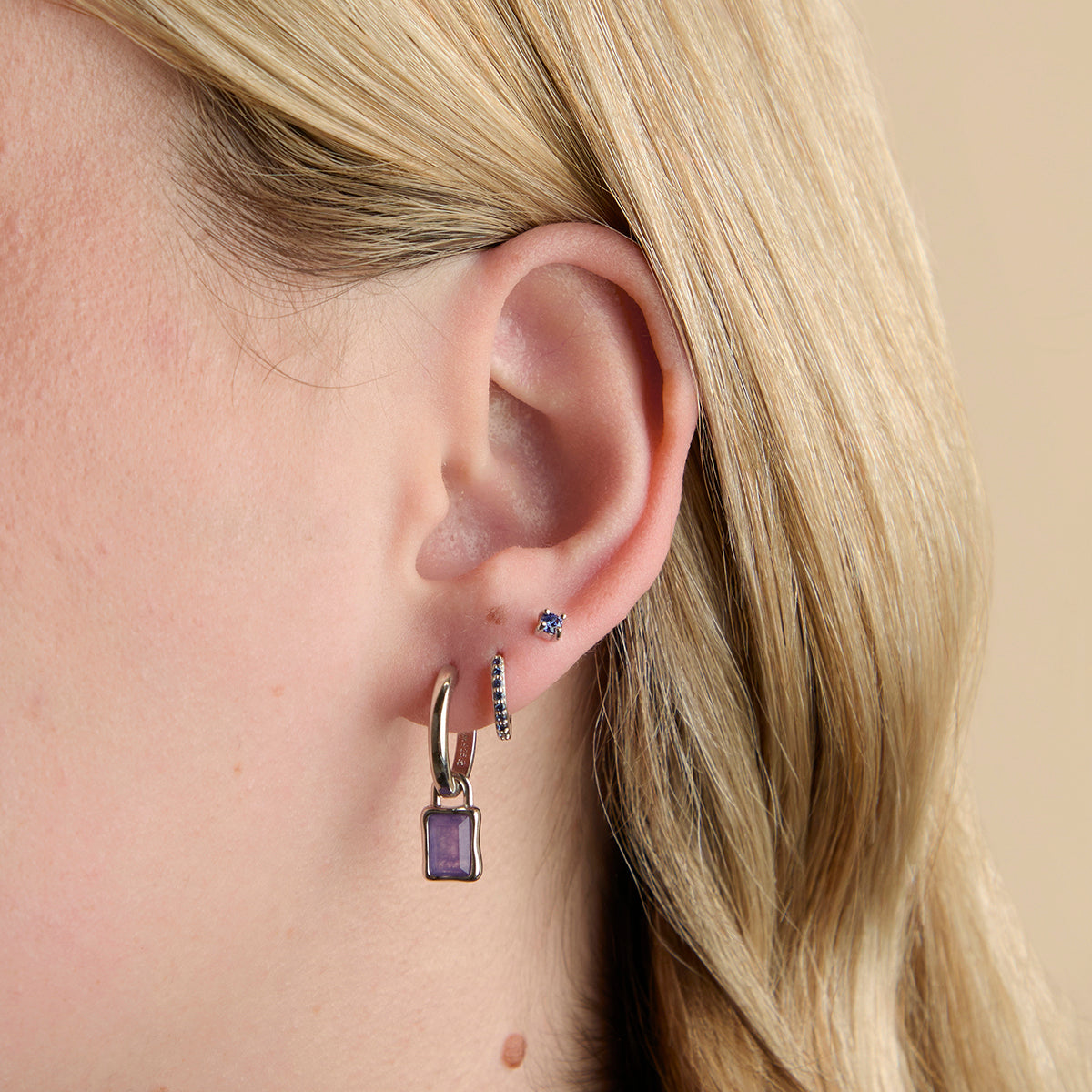 Kawa Stone December Clip Charm in Silver