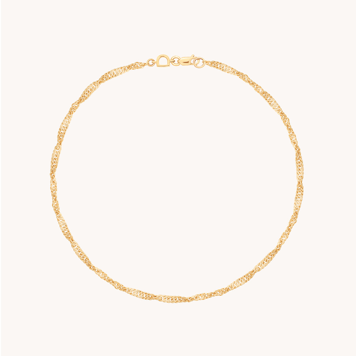 Bold Astrid Chain Anklet in Solid Gold