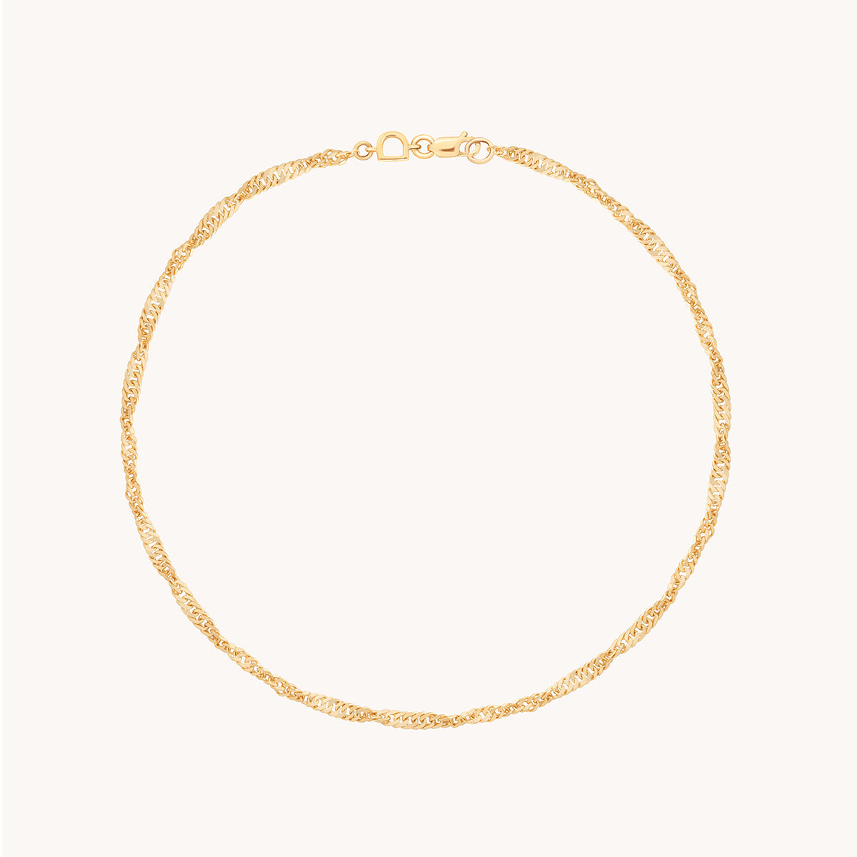 Bold Astrid Story Chain Anklet in Solid Gold-Astrid & Miyu