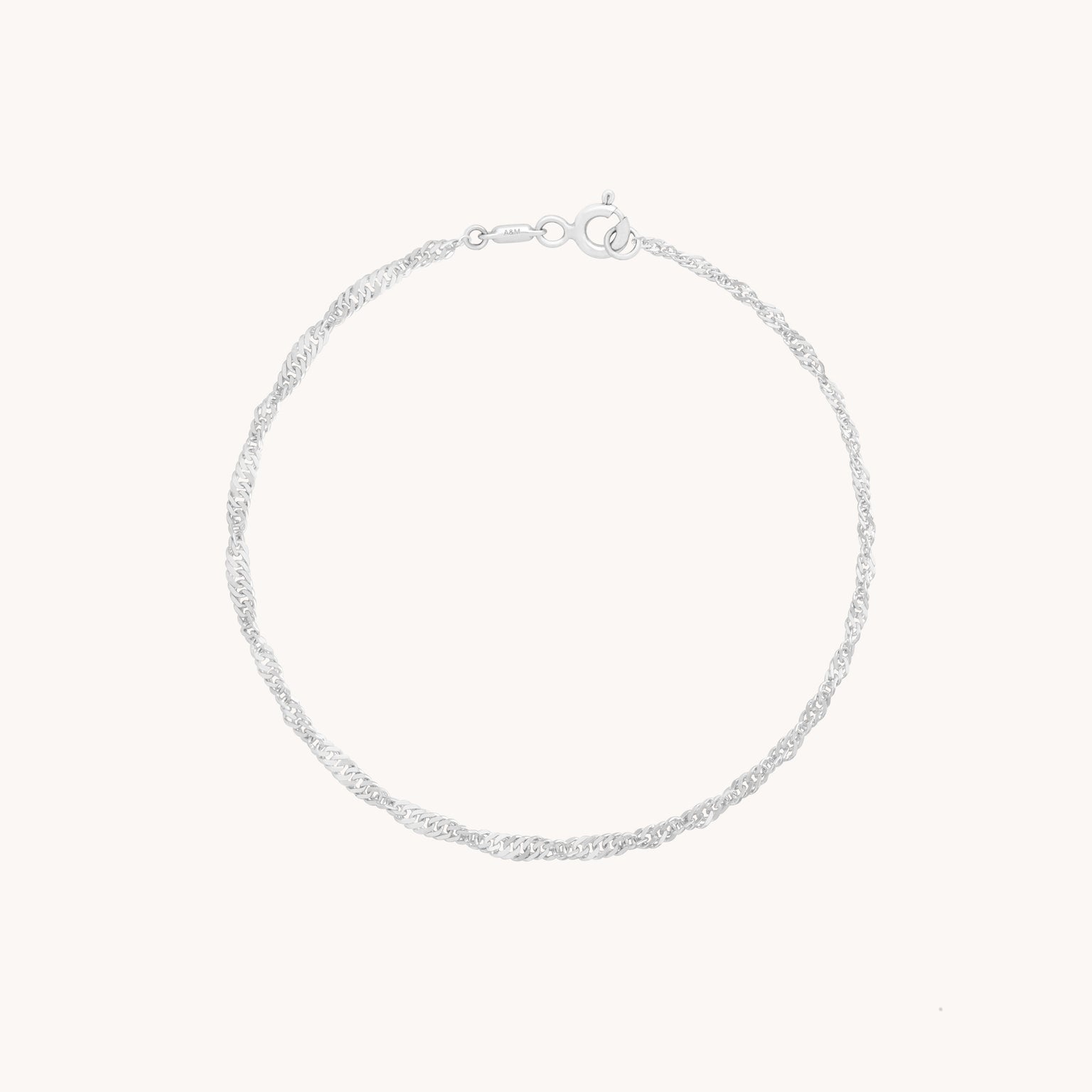 Bracelets - Bold Astrid Chain Bracelet in Solid White Gold - Bracelets - Astrid & Miyu