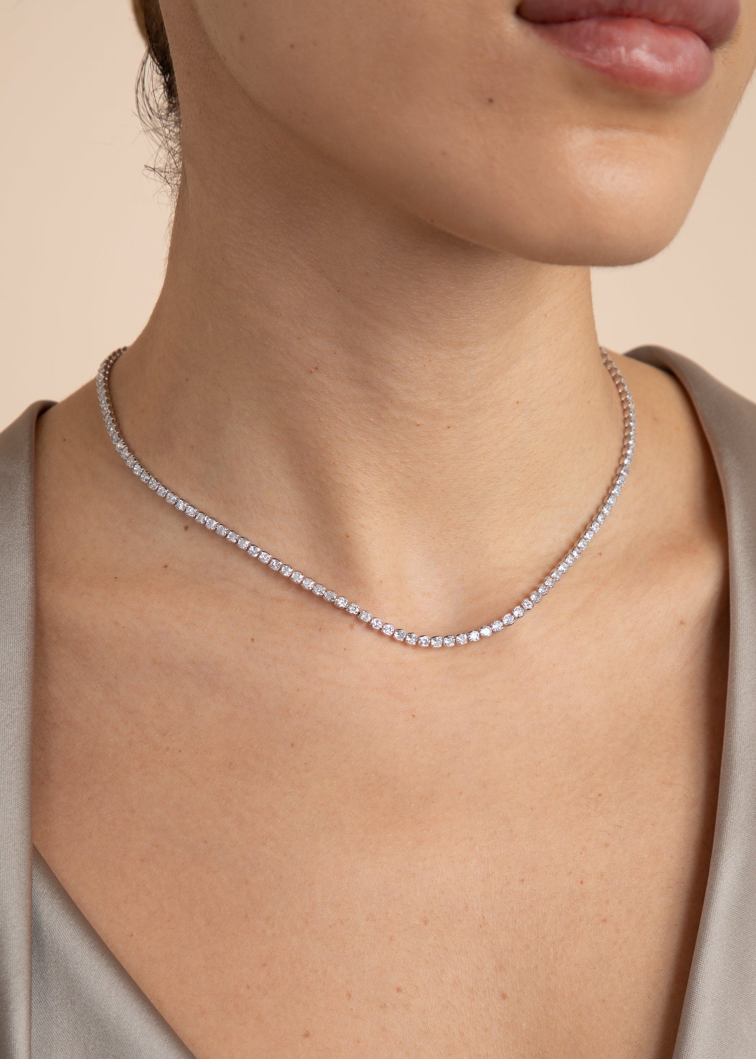 Gleam Tennis Necklace Gift Set in Silver