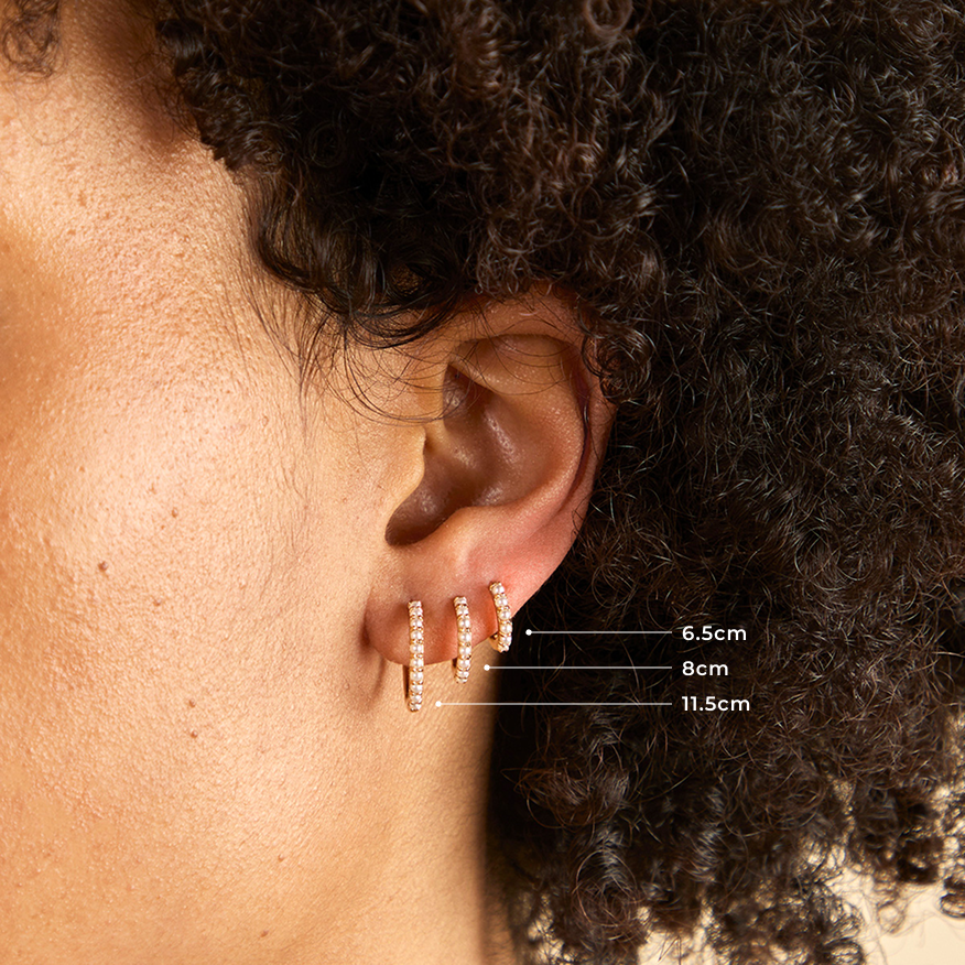 Pearl Single Hoop in Gold