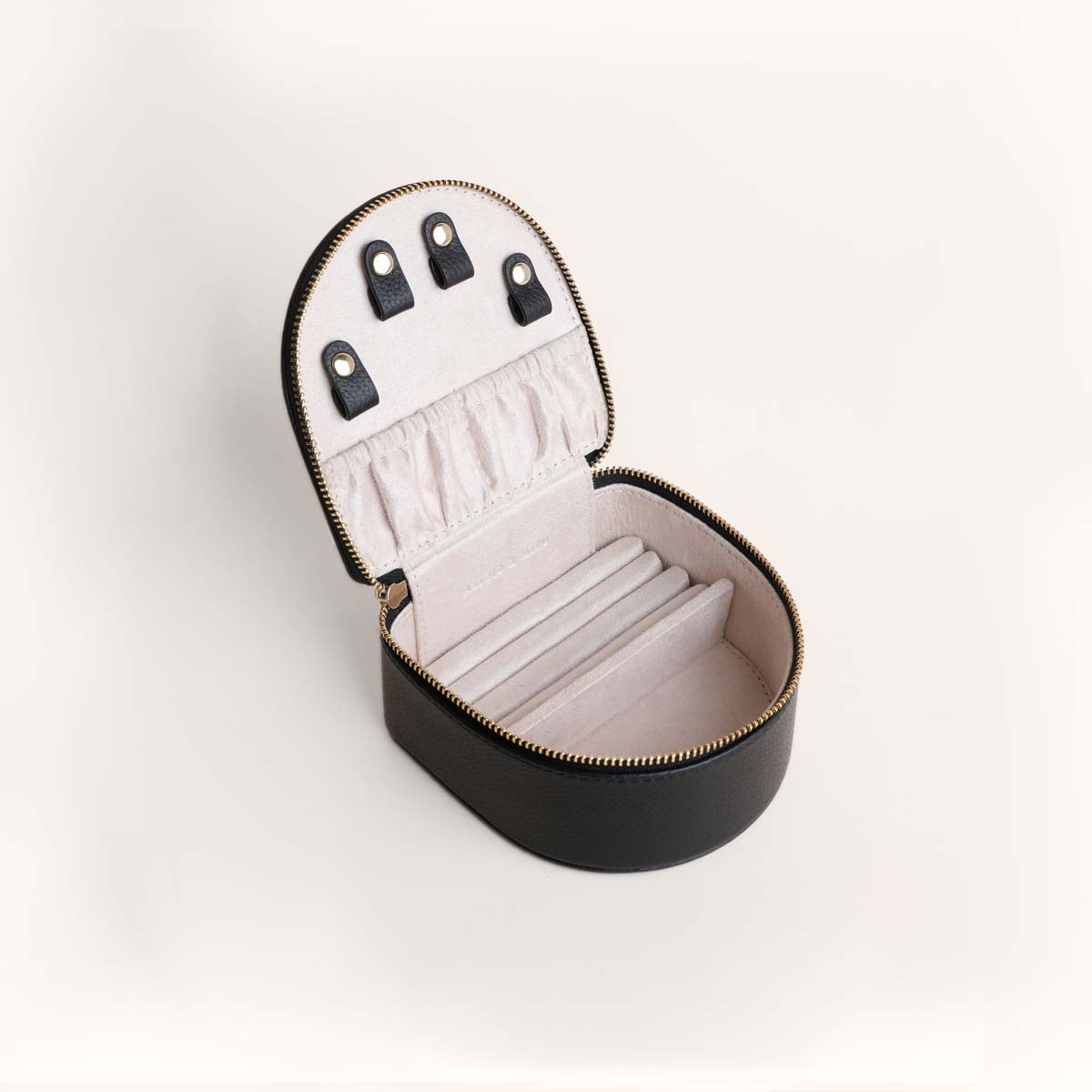 Leather Jewelry Box in Black