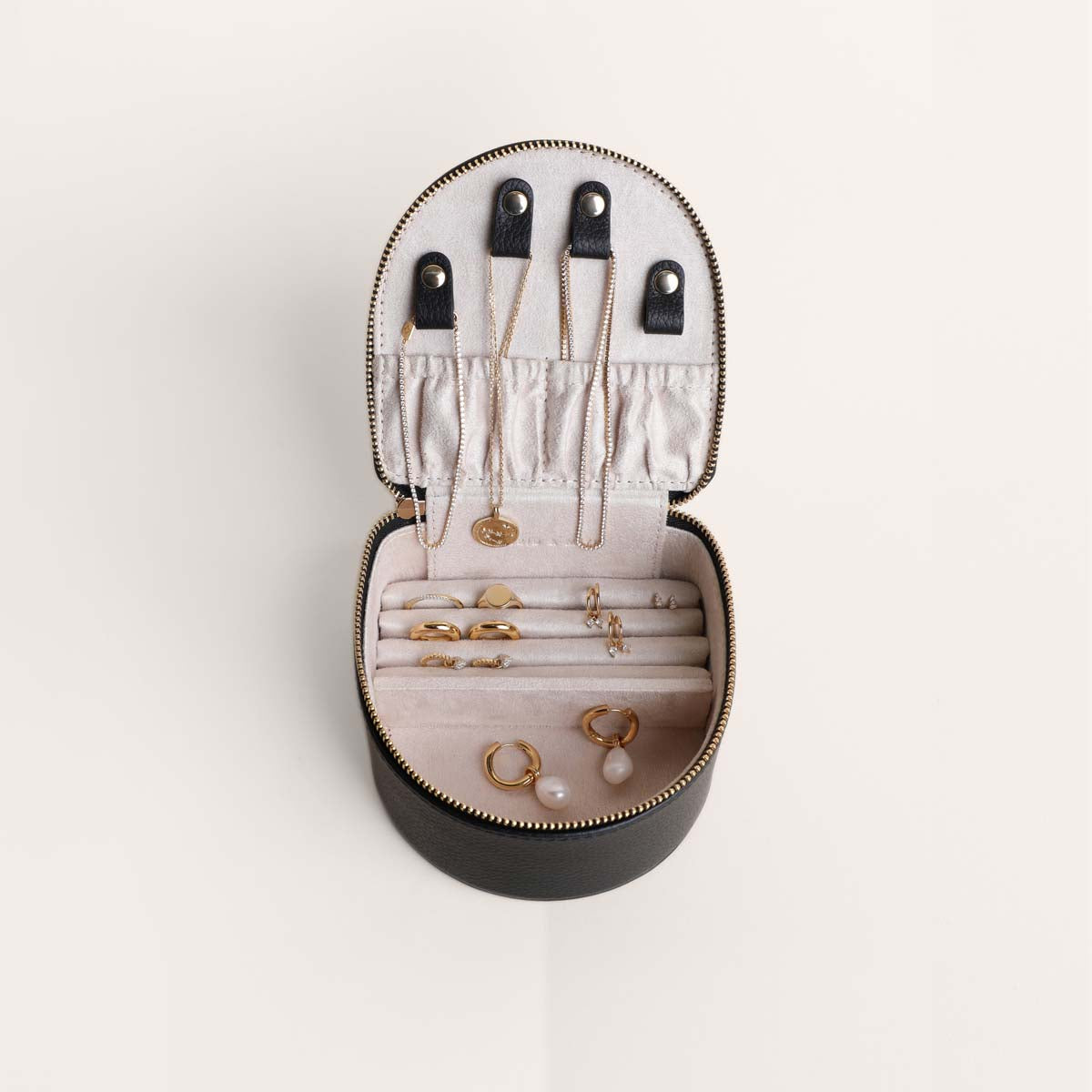 Leather Jewelry Box in Black