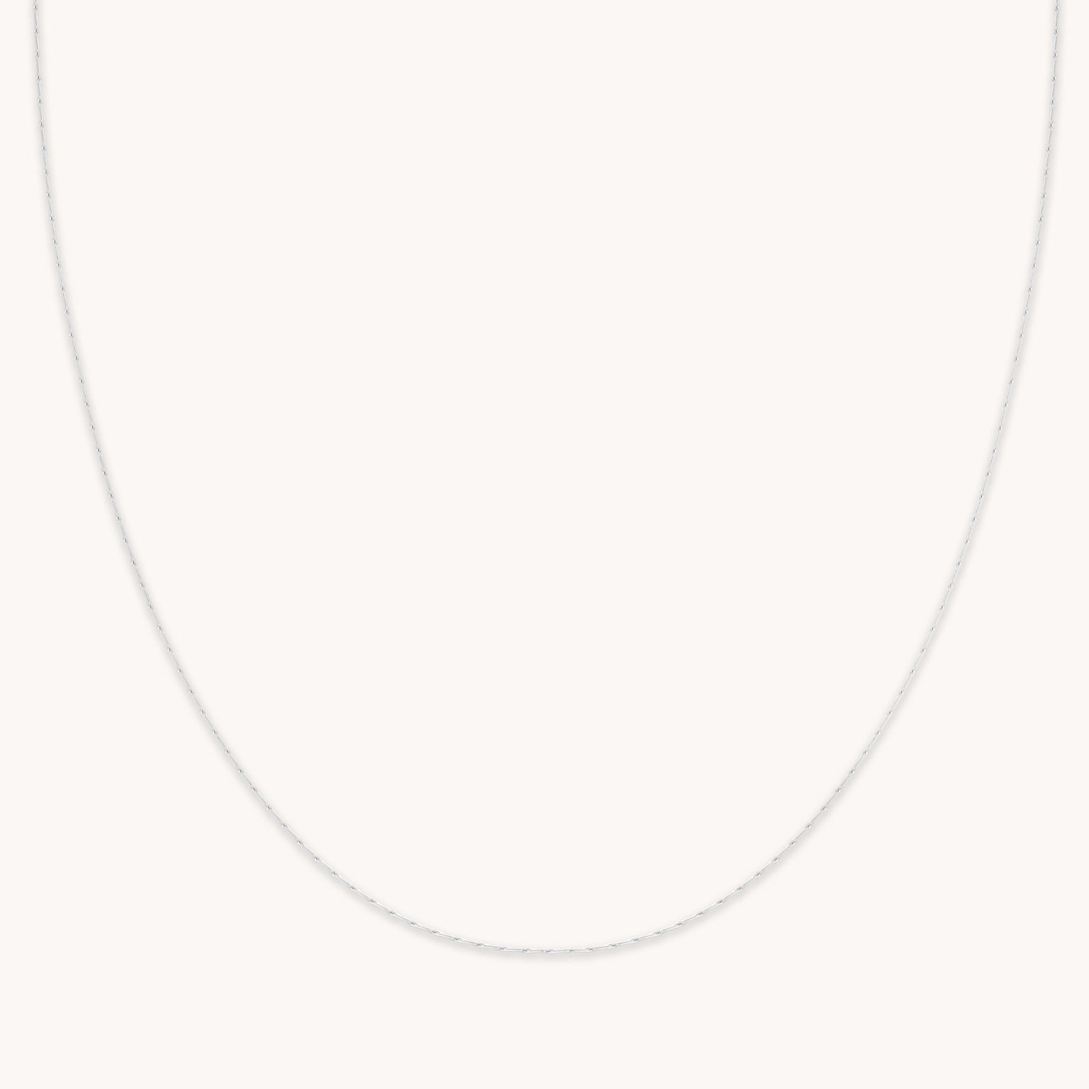 Gold Necklaces - Marylebone Chain Necklace in Solid White Gold - - Astrid & Miyu