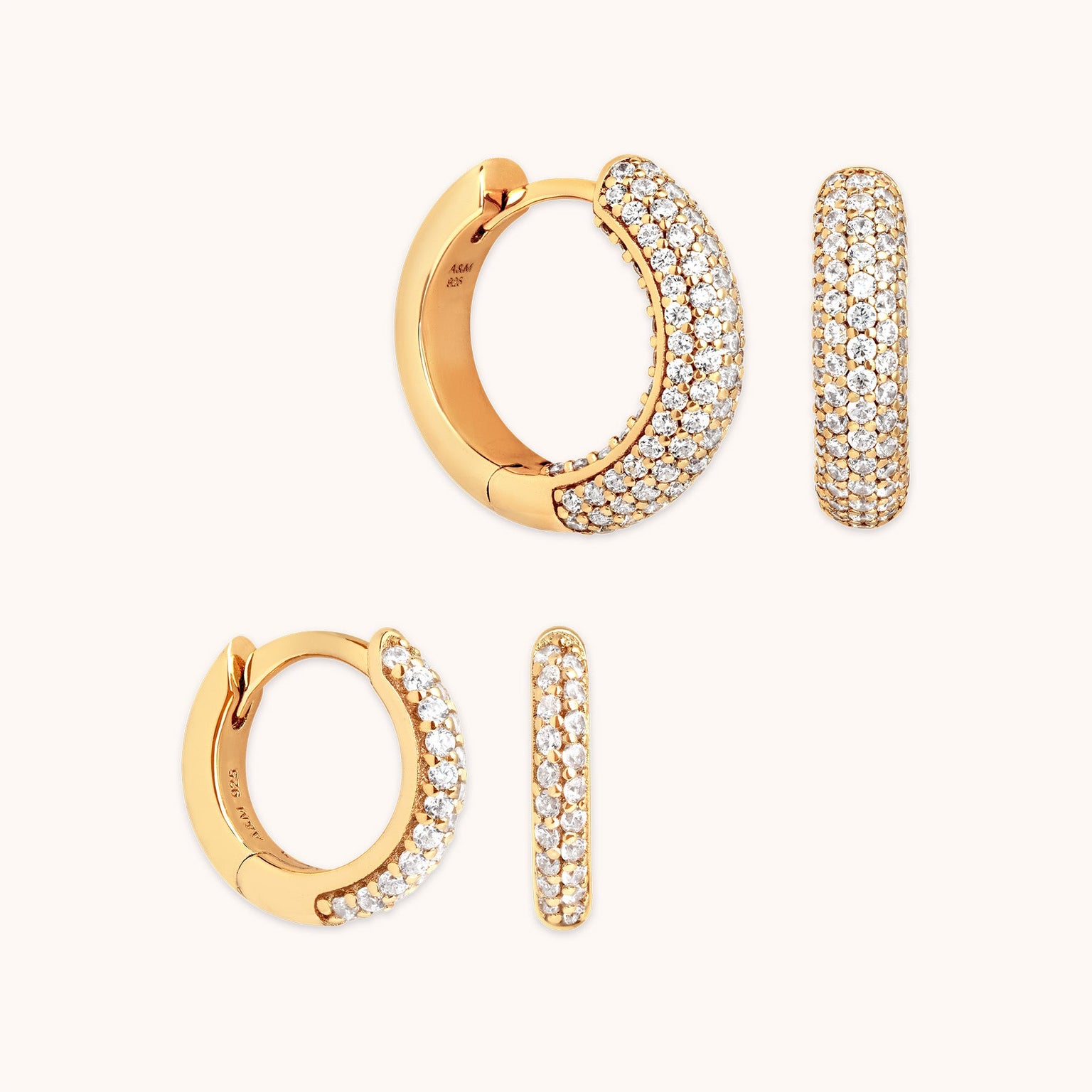 Bold Pavé Hoop Gift Set in Gold