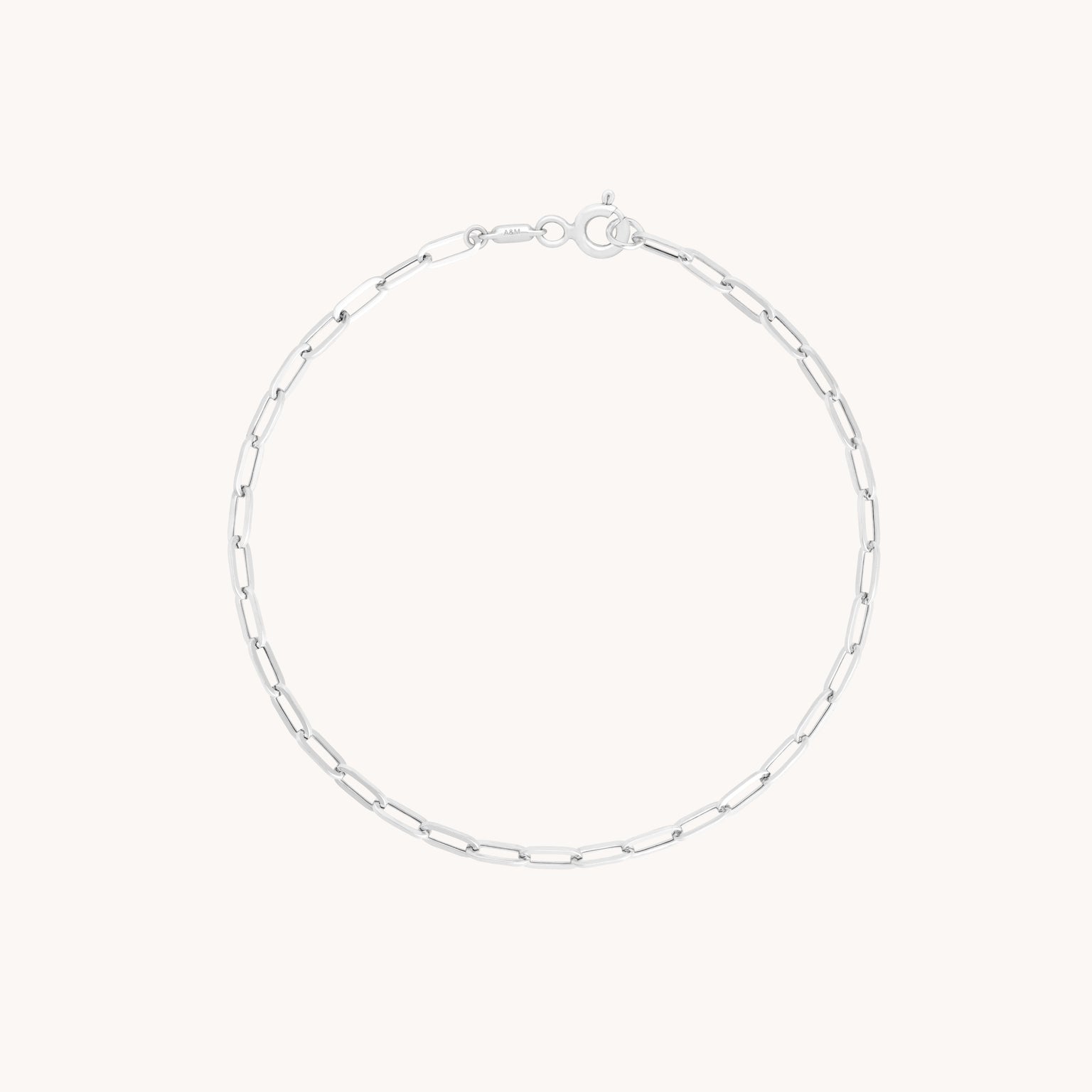 Bracelets - Piccadilly Chain Bracelet in Solid White Gold - Bracelets - Astrid & Miyu