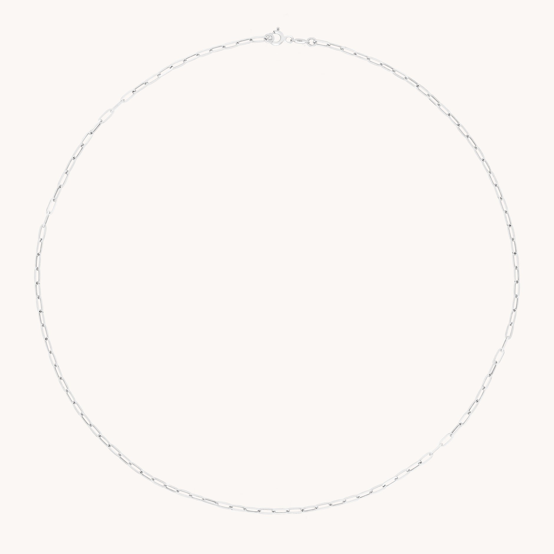 Charm Compatible Necklaces & Bracelets - Piccadilly Chain Necklace in Solid White Gold - Necklaces - Astrid & Miyu