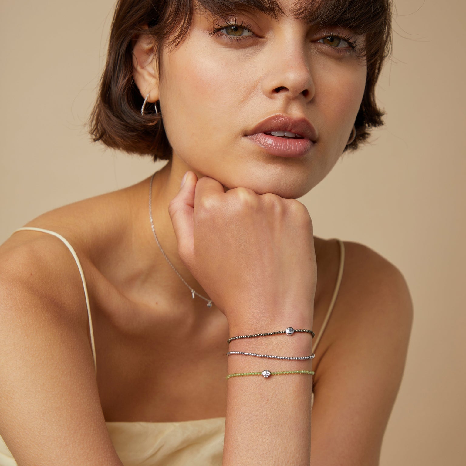 A&M Junior Collection - Smiley Click Charm in 9k White Gold - Click Charm - Astrid & Miyu