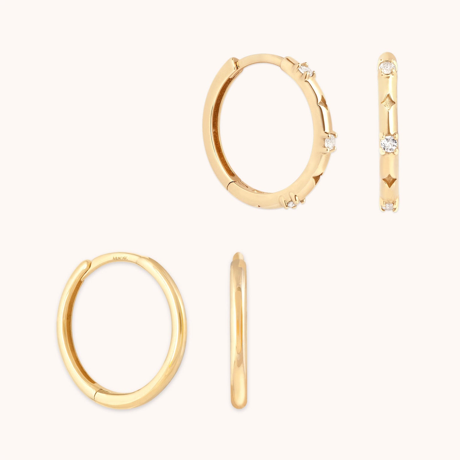 Cosmic Star Earring Gift Set in Solid Gold