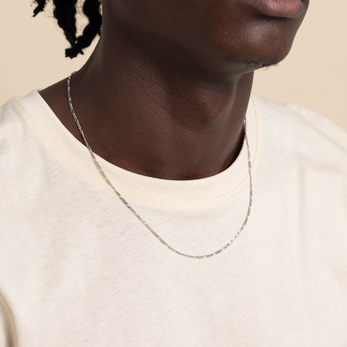 Gold Necklaces - Soho Story Chain Necklace in Solid White Gold - Bespoke - Astrid & Miyu