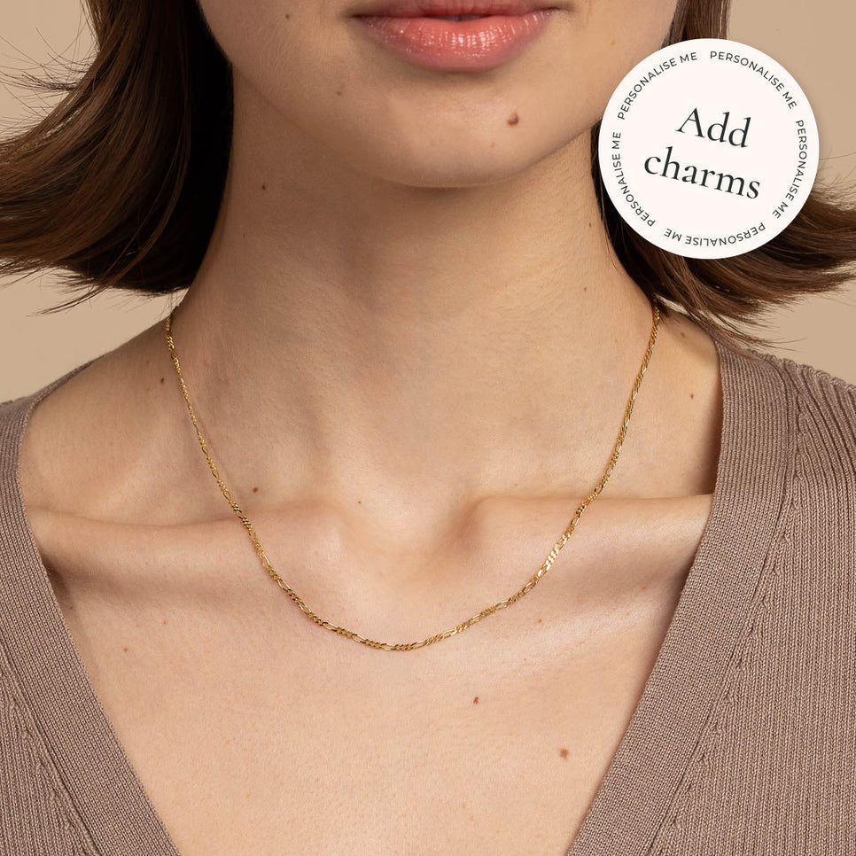 Gold Necklaces - Soho Story Chain Necklace in Solid Gold - Bespoke - Astrid & Miyu