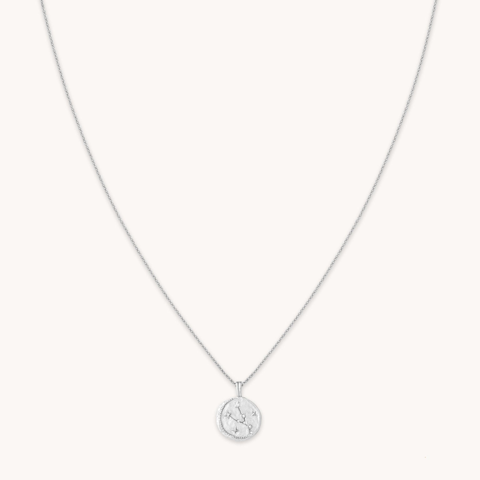 Taurus Zodiac Pendant Necklace in Silver