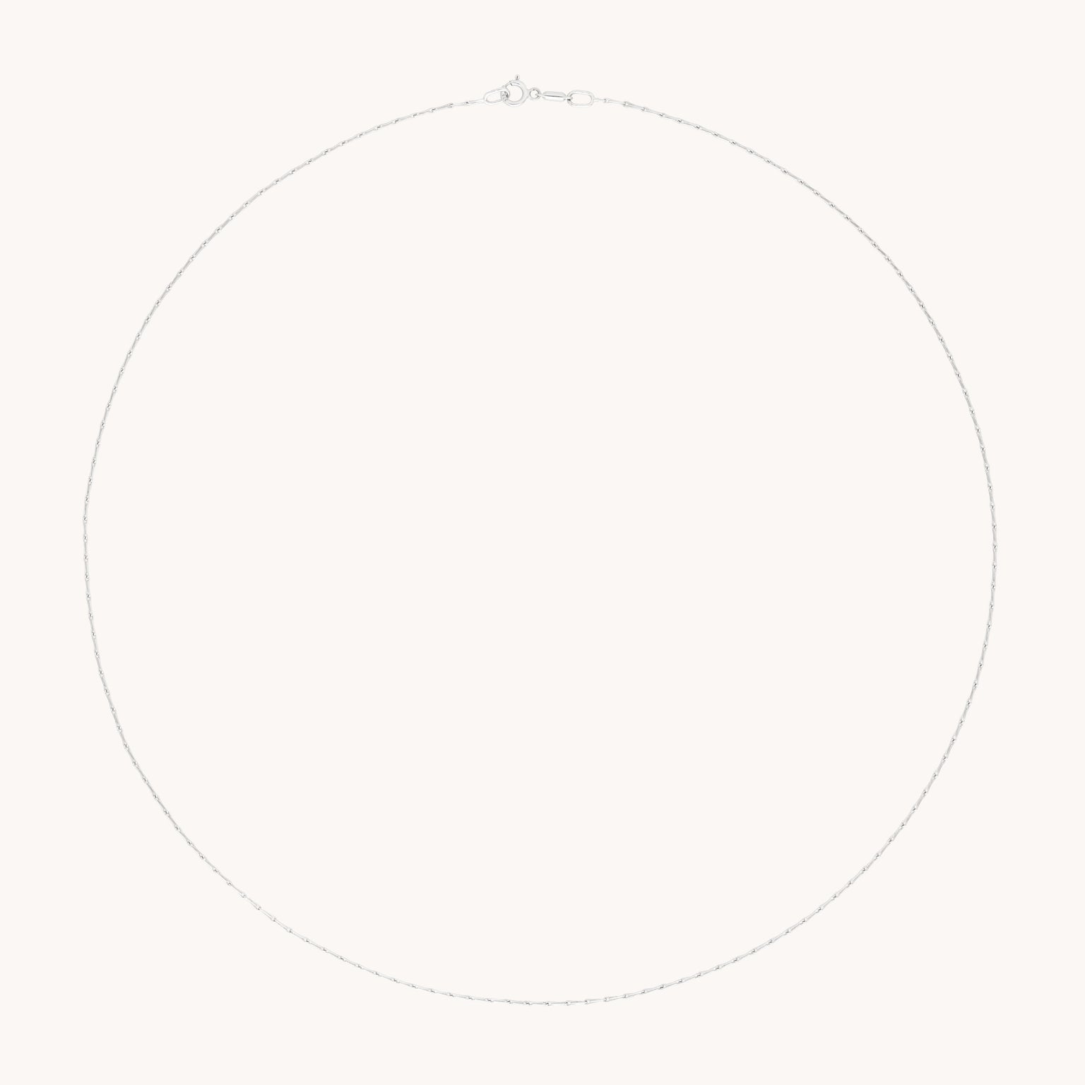 Marylebone Story Chain Necklace in Solid White Gold