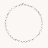 Molten Link Chain Necklace in Silver
