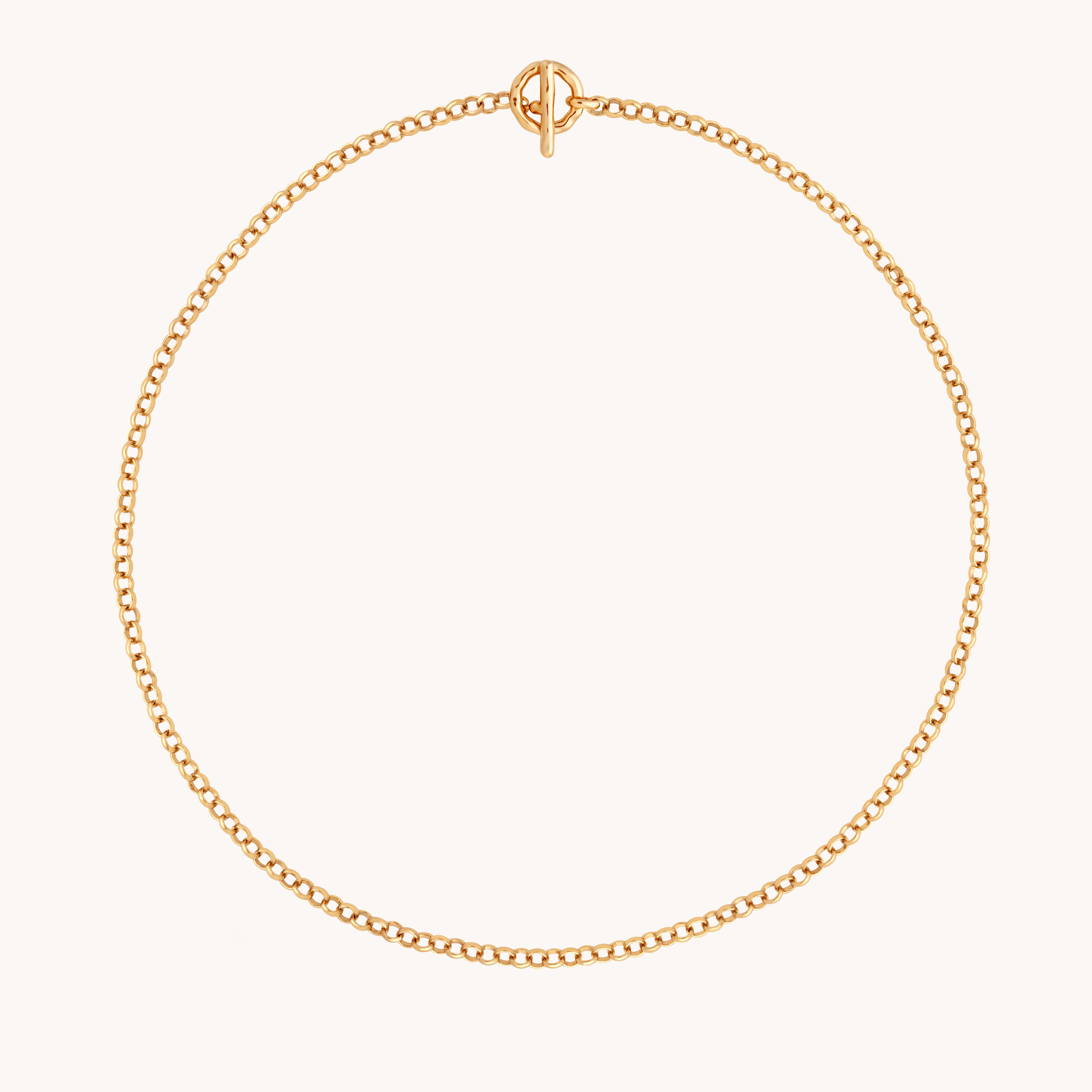 T-Bar Chain Necklace in Gold