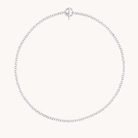 T-Bar Chain Necklace in Silver