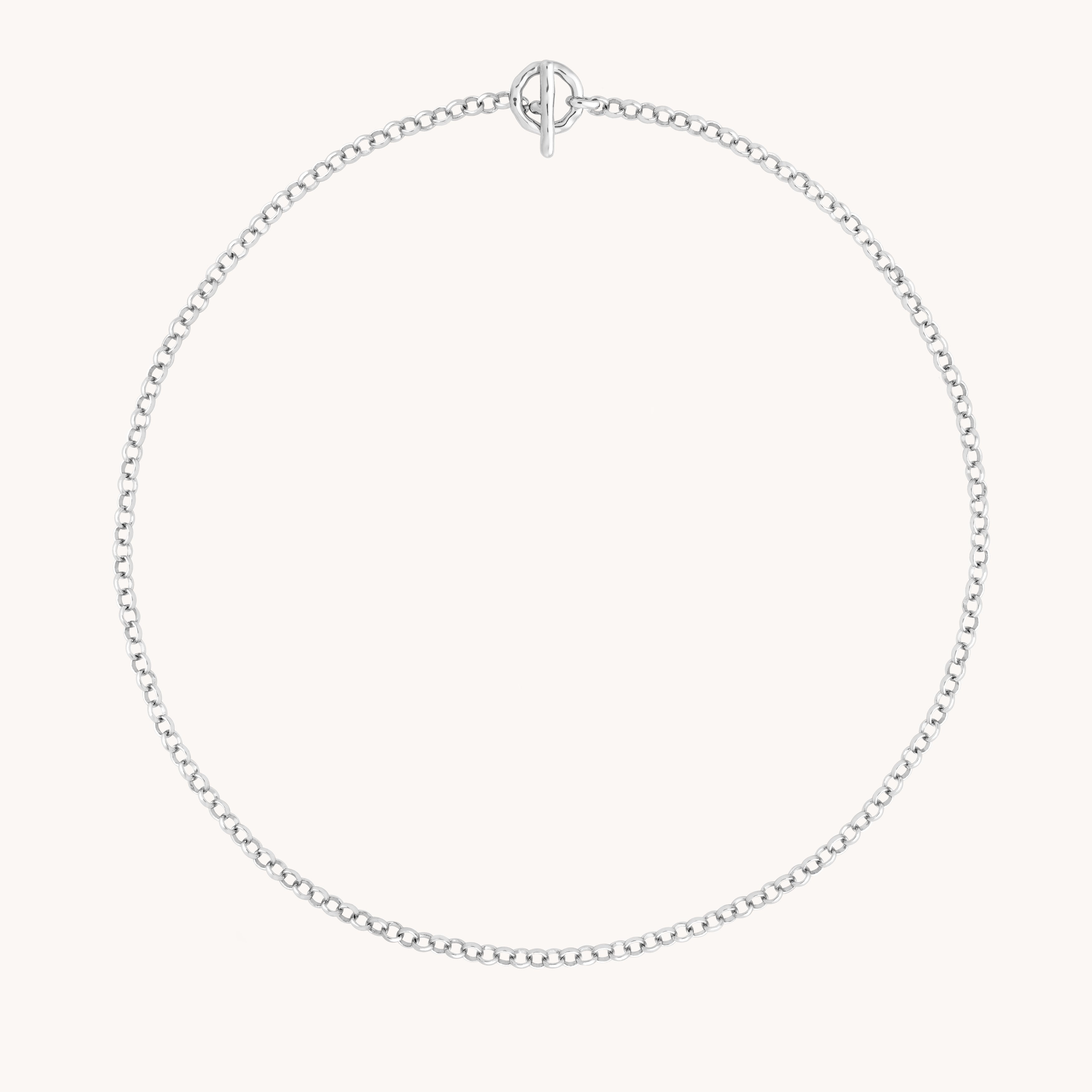 T-Bar Chain Necklace in Silver
