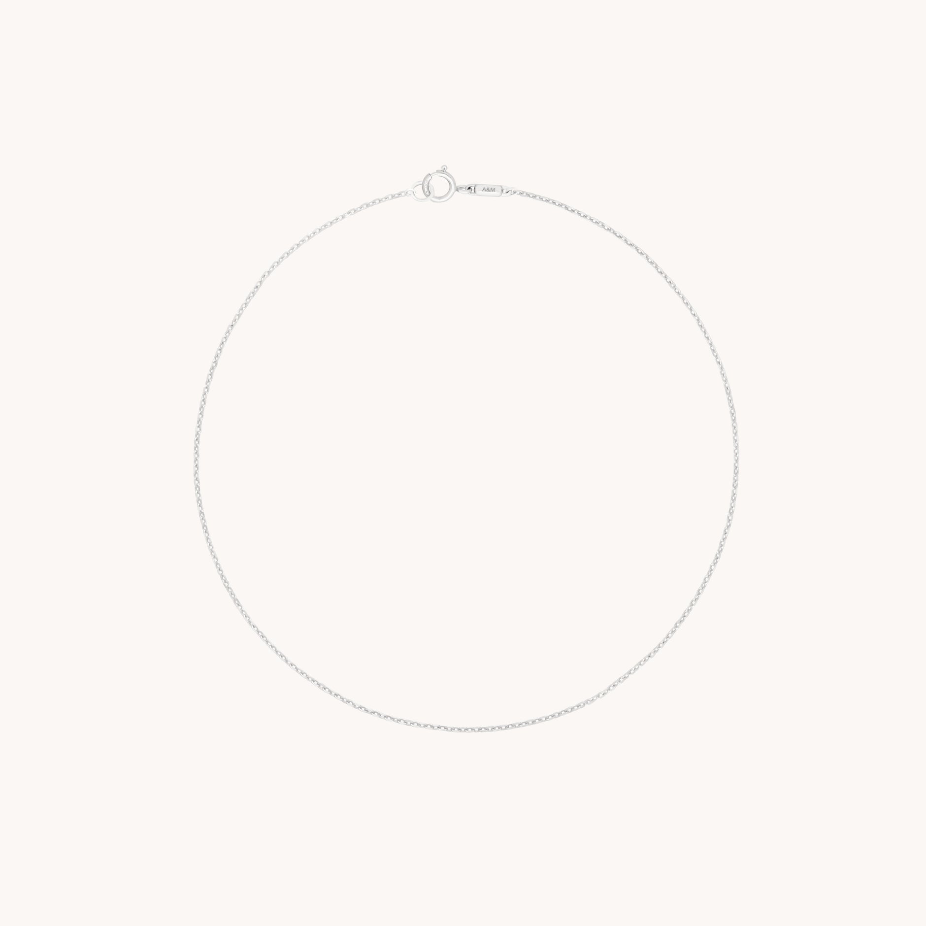Angel Story Chain Bracelet in Solid White Gold