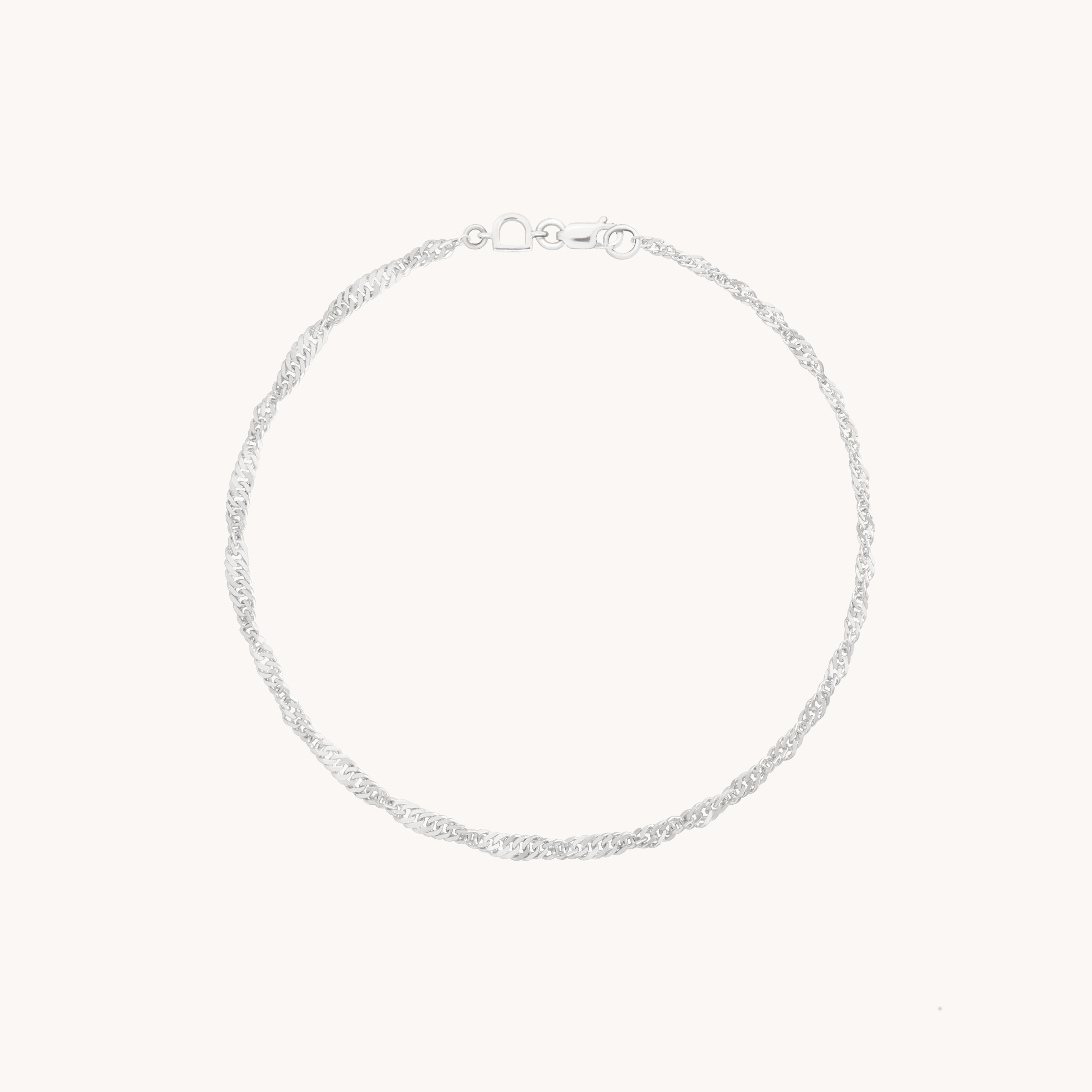 Bold Astrid Story Chain Bracelet in Solid White Gold