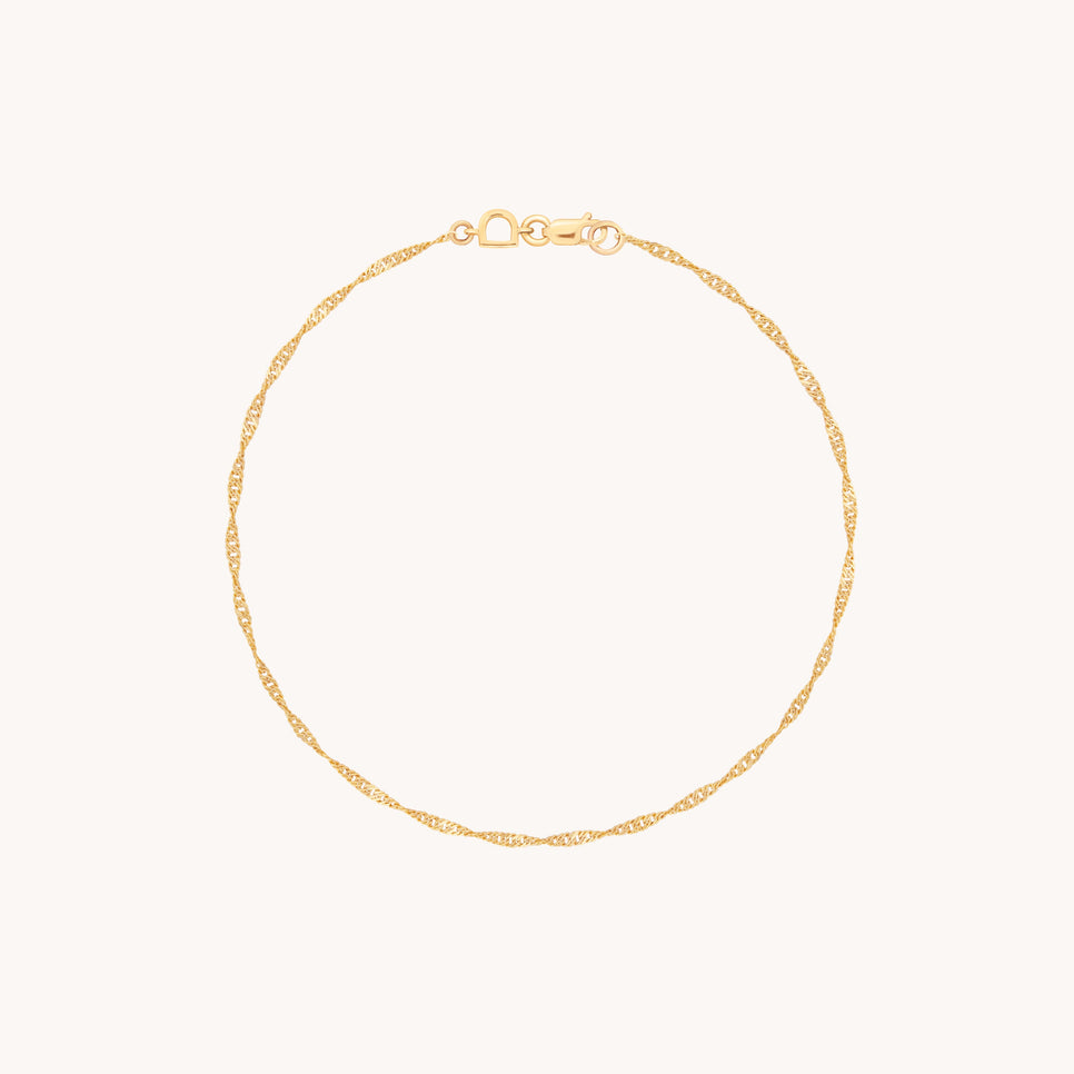 Astrid Story Chain Bracelet in Solid Gold