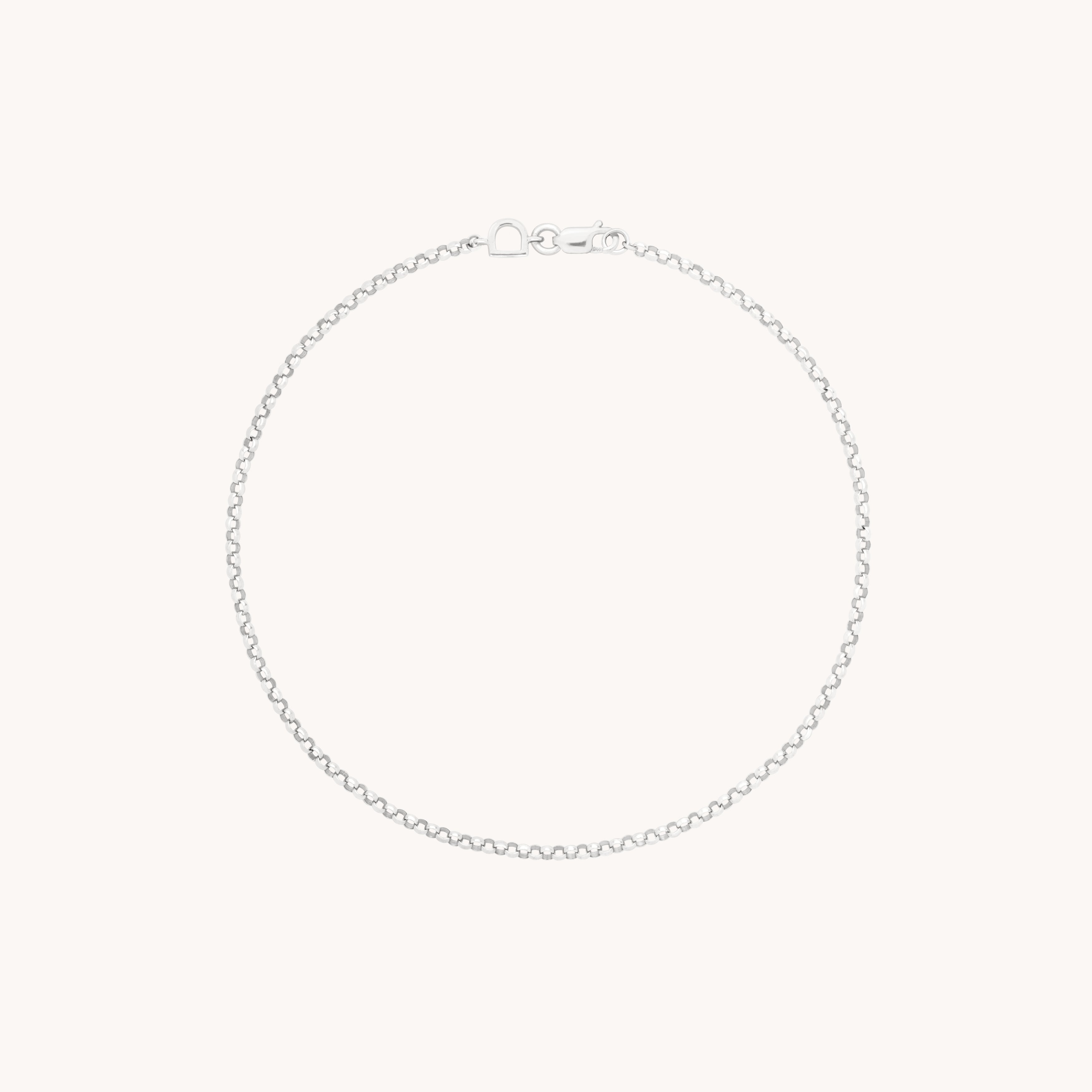Chelsea Story Chain Bracelet in Solid White Gold