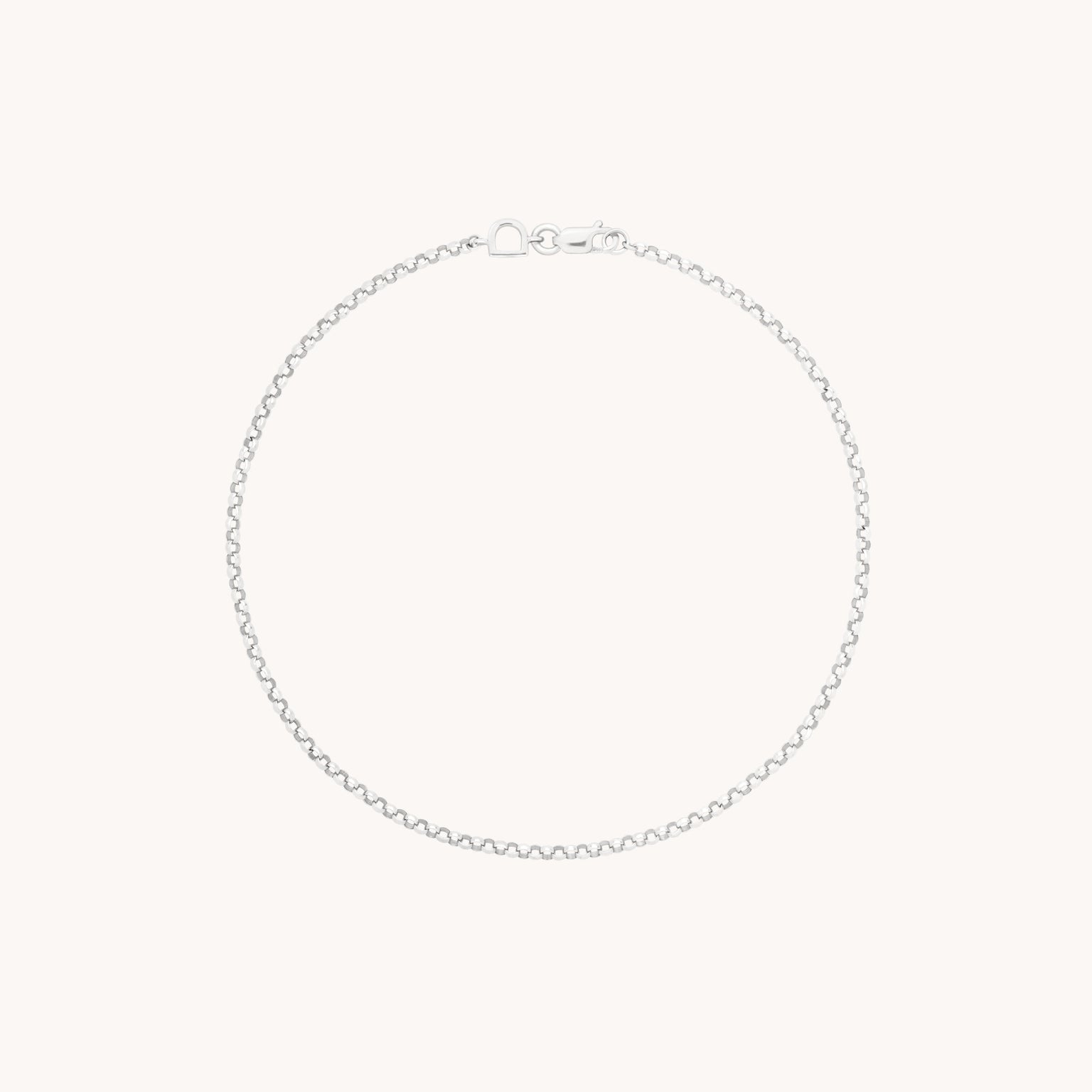 Chelsea Chain Bracelet in Solid White Gold