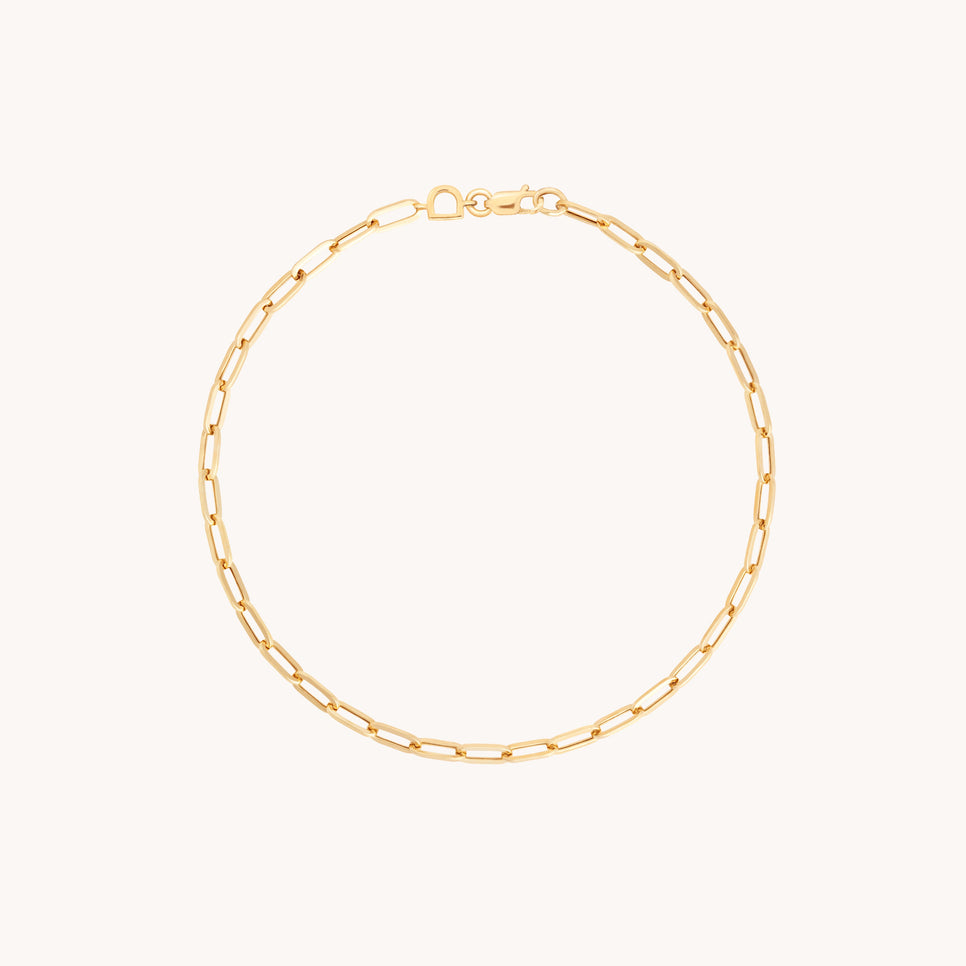 Piccadilly Story Chain Bracelet in Solid Gold