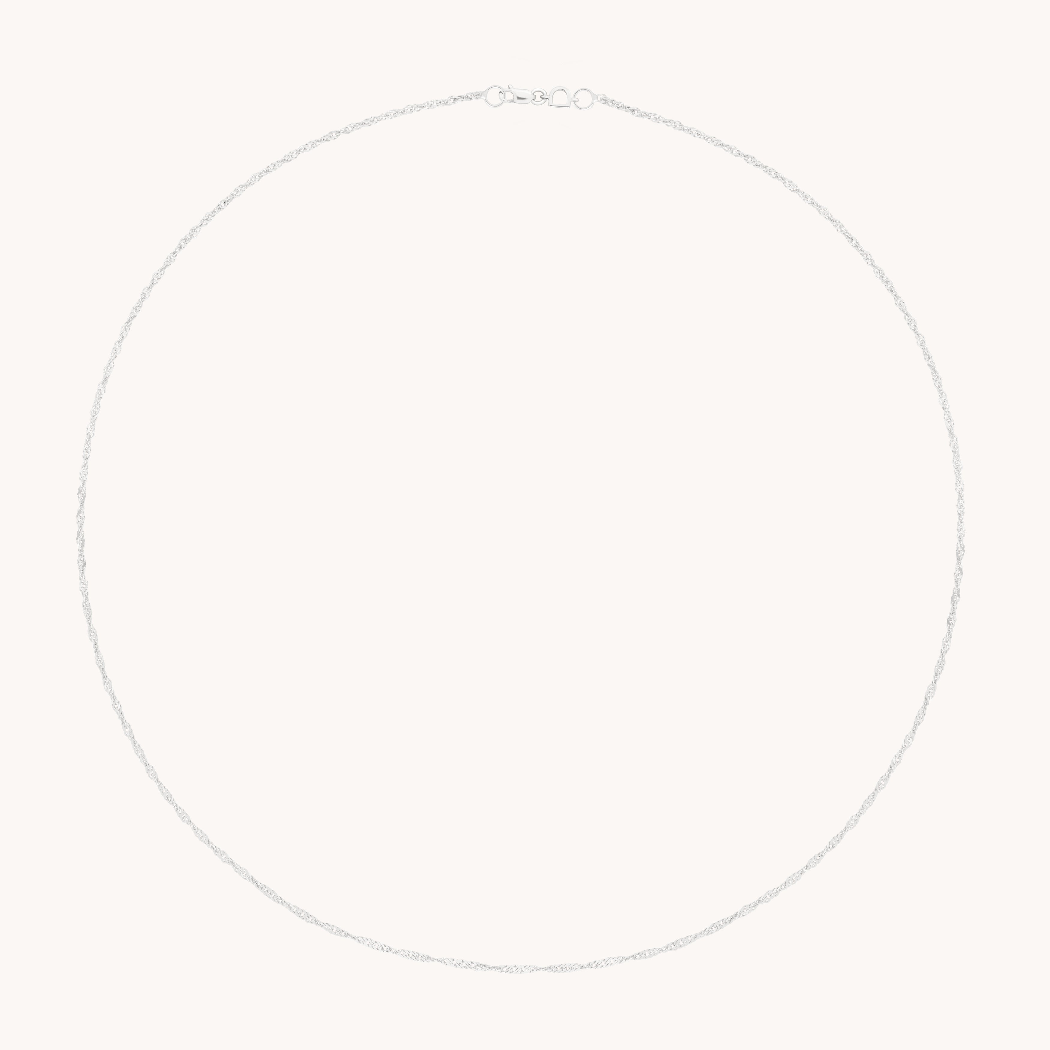 Bold Astrid Story Chain Necklace in Solid White Gold