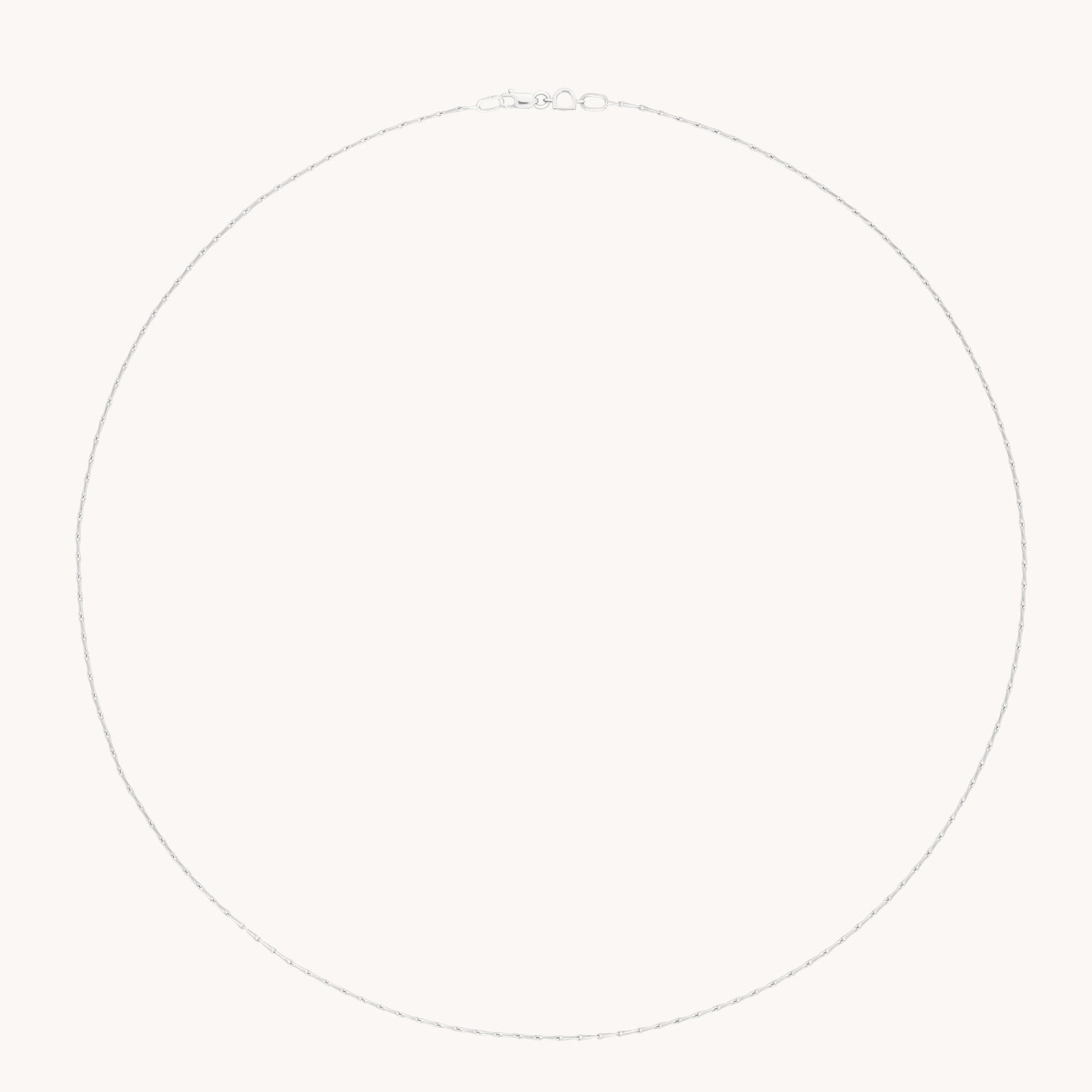 Marylebone Chain Necklace in Solid White Gold