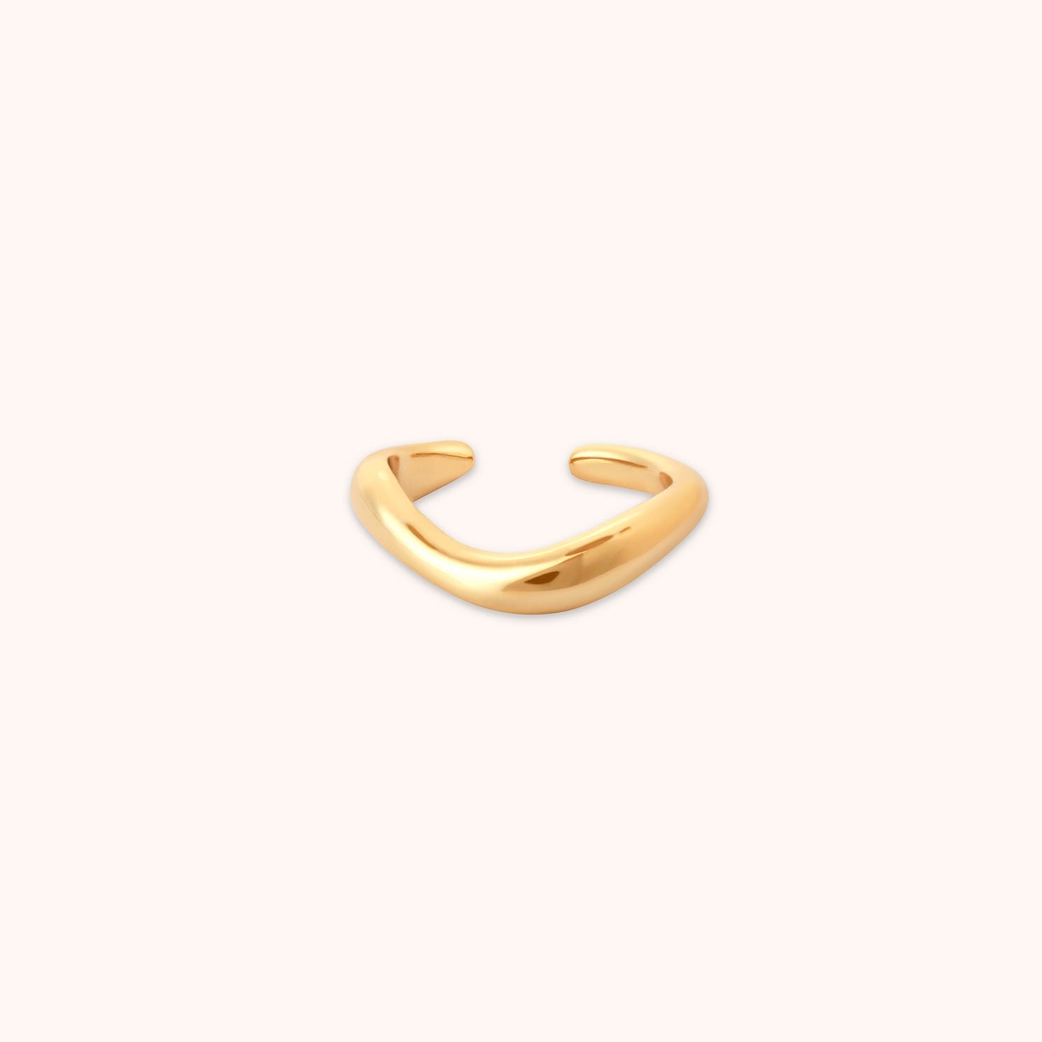 Wave Ear Cuff in Gold