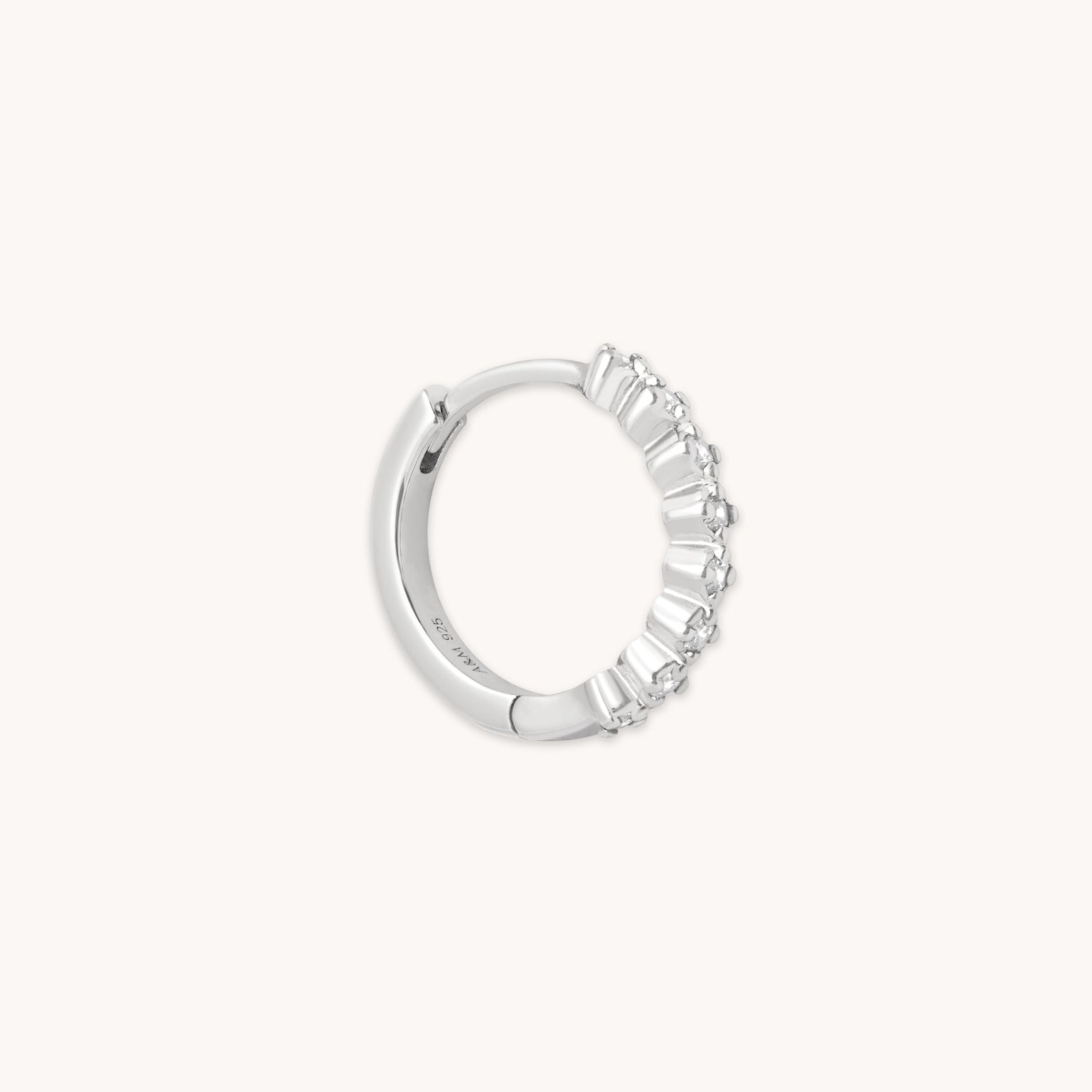 Illume Crystal 11.5mm Hoop in Silver