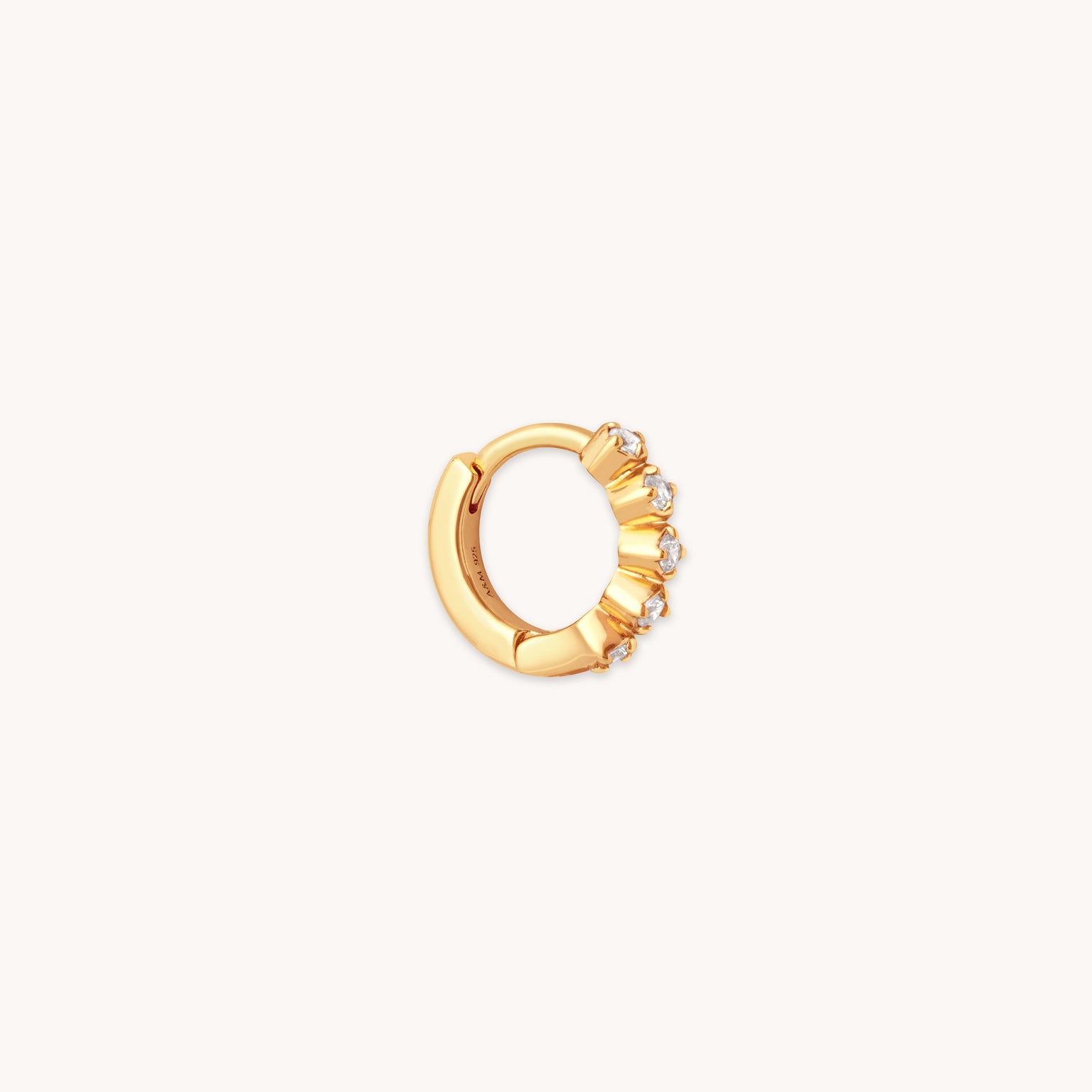 Illume Crystal 6.5mm Hoop in Gold