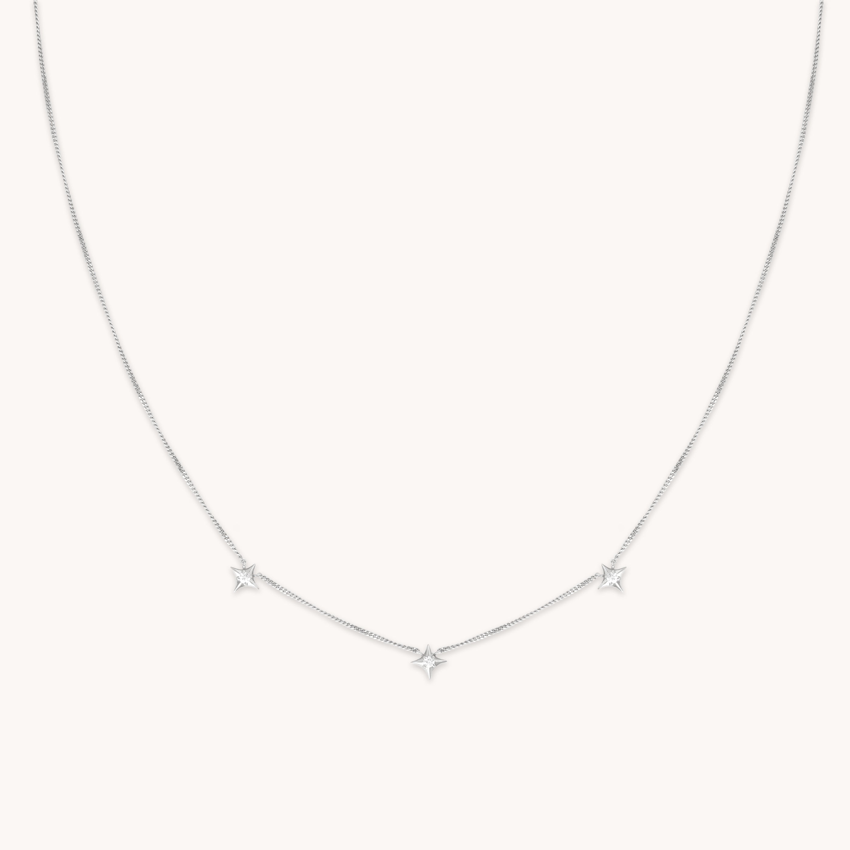 Cosmic Star Charm Silver Necklace