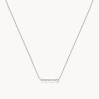 Cosmic Star Bar Necklace in Silver