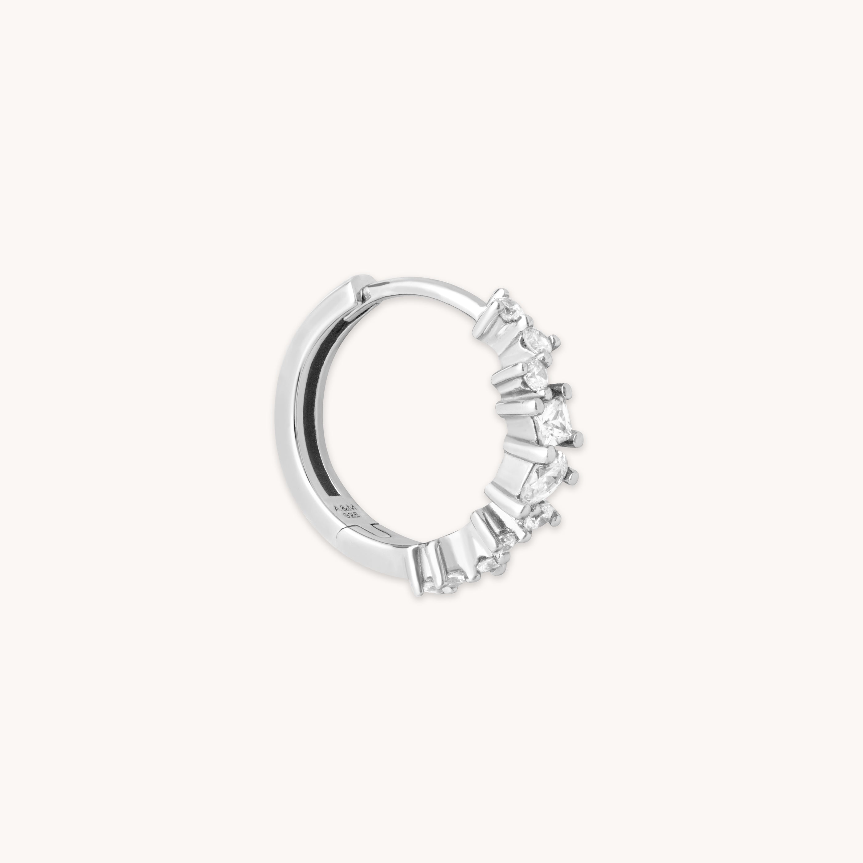 Celestial Crystal Hoop 11.5mm in Silver