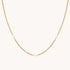 Station Navette Crystal Necklace in Gold