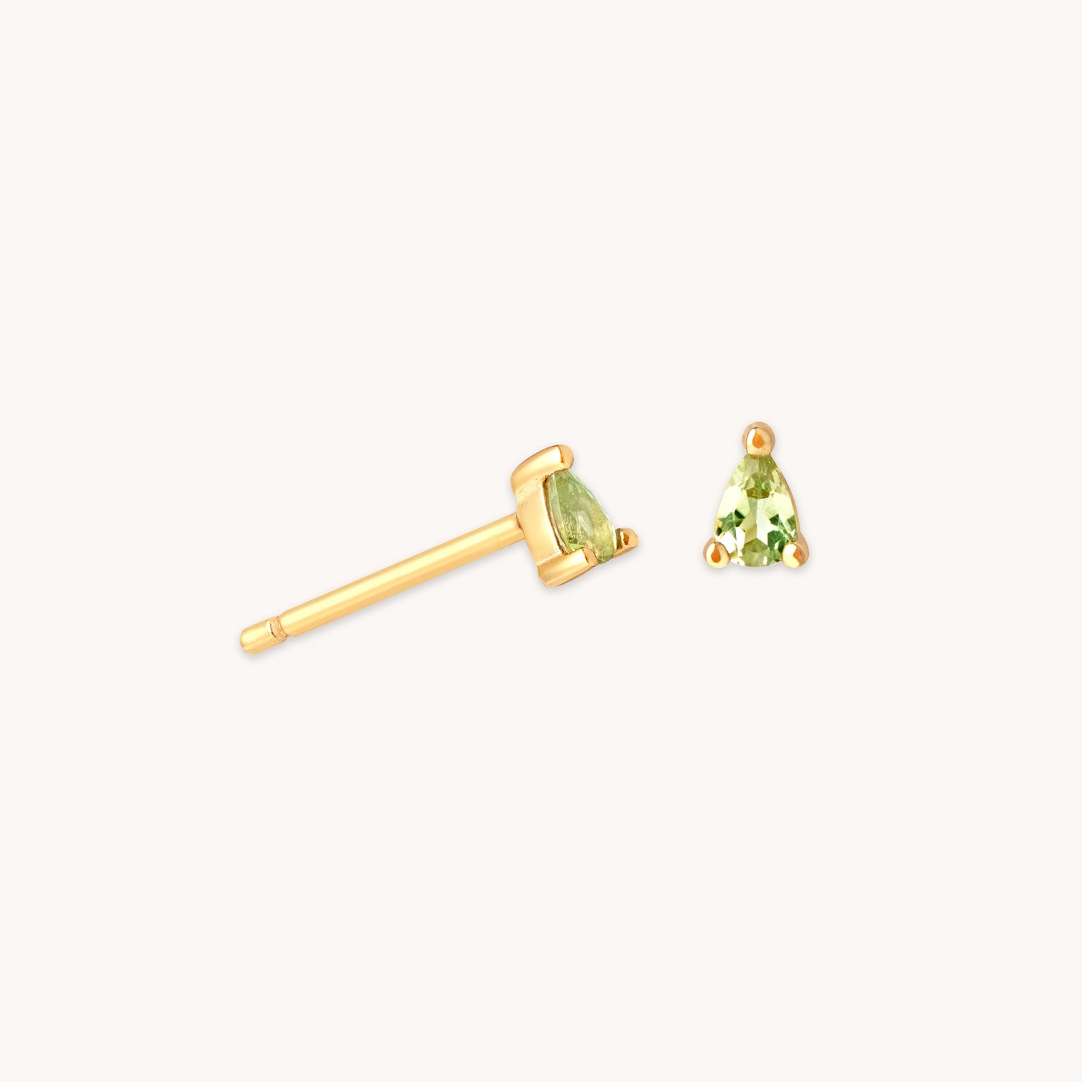 Olivine Stud Earrings in Gold