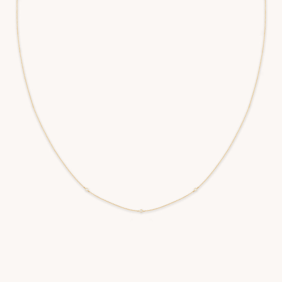 Topaz Charm Necklace in Solid Gold