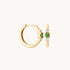 Tsavorite Hoops in Solid Gold