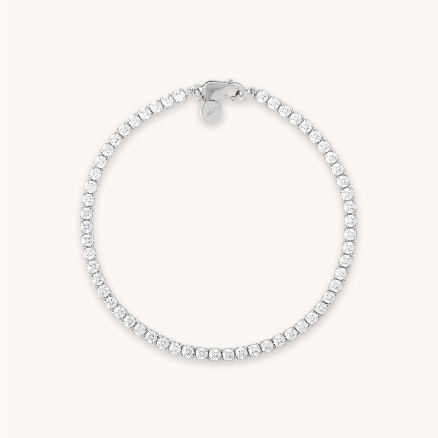 Bold Tennis Chain Bracelet in Silver