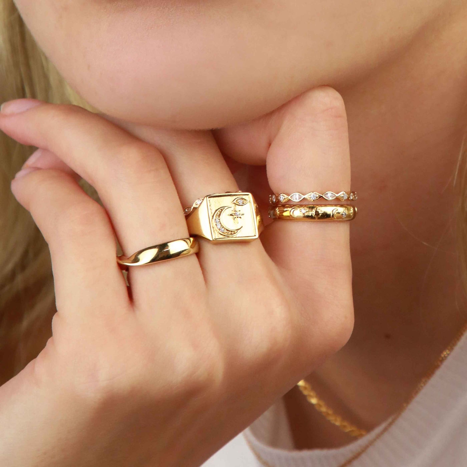 Celestial Band Ring in Gold