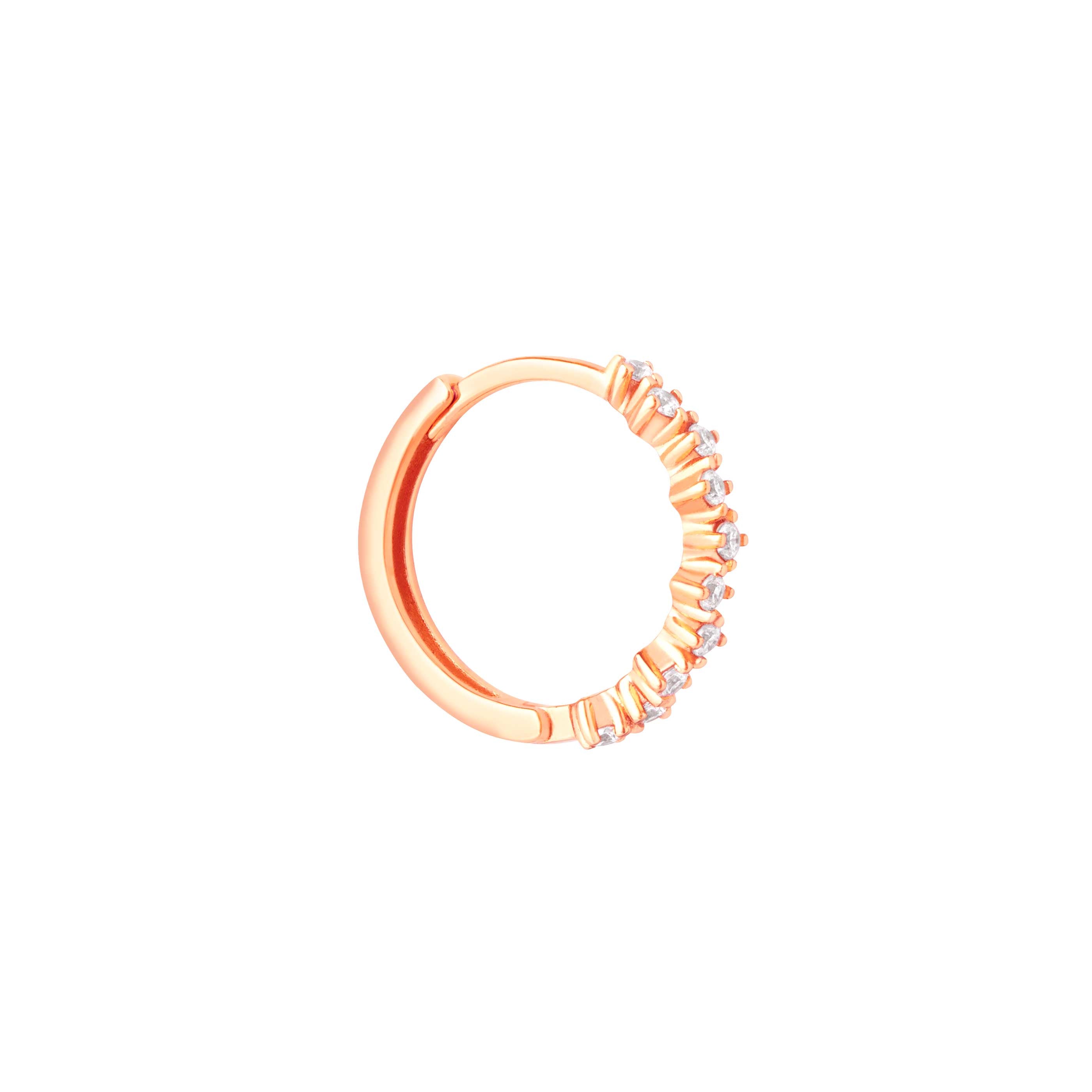 Cluster Hoop 11.5mm in Rose Gold