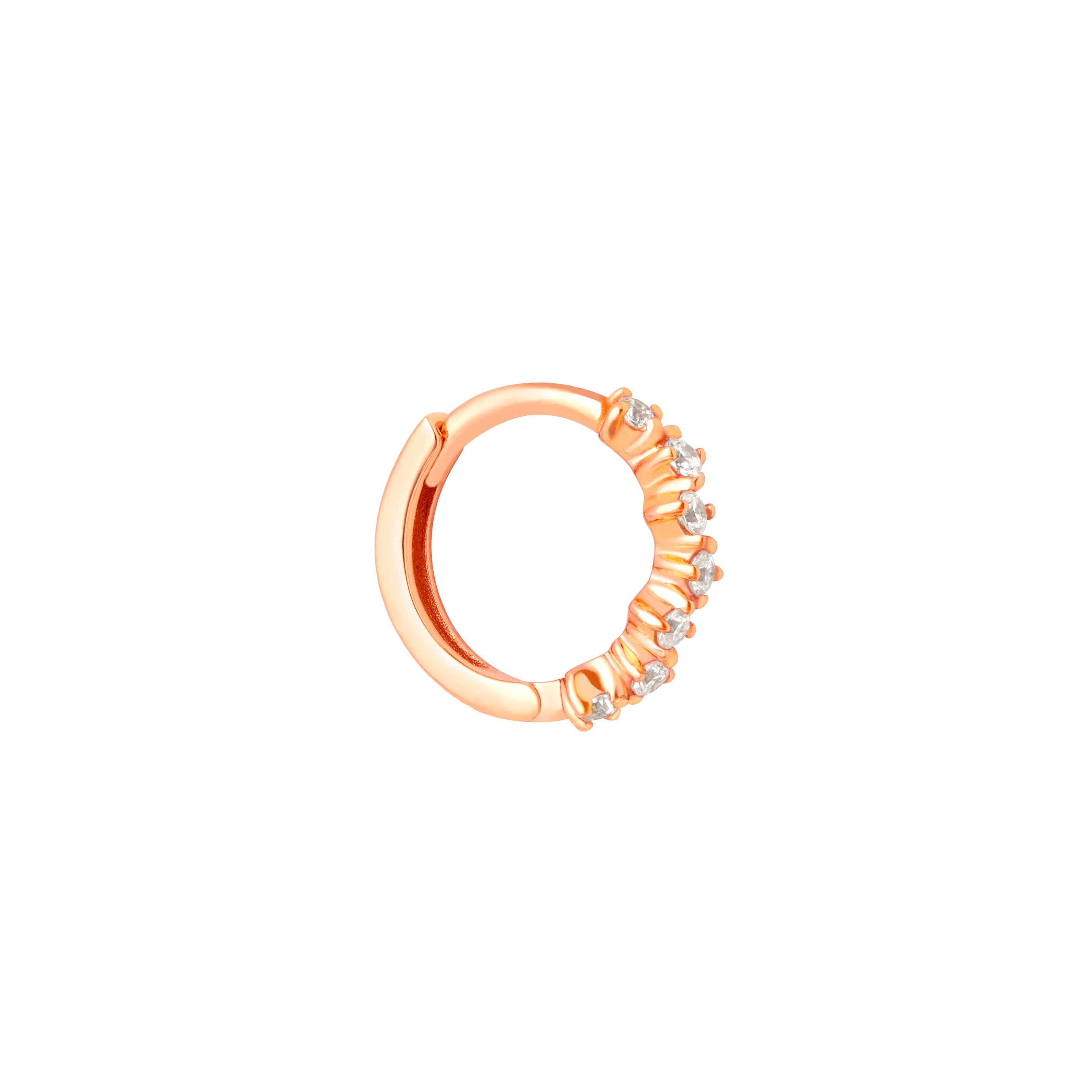 Cluster Hoop 8mm in Rose Gold