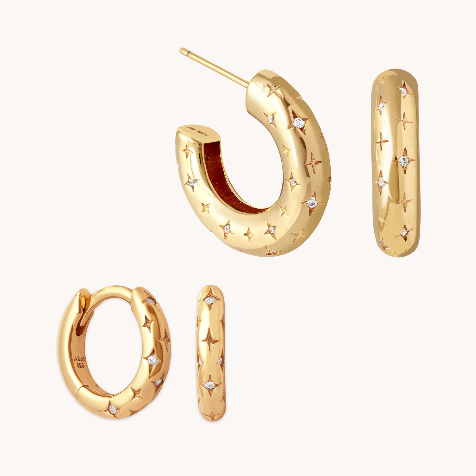 Cosmic Star Stacking Set in Gold
