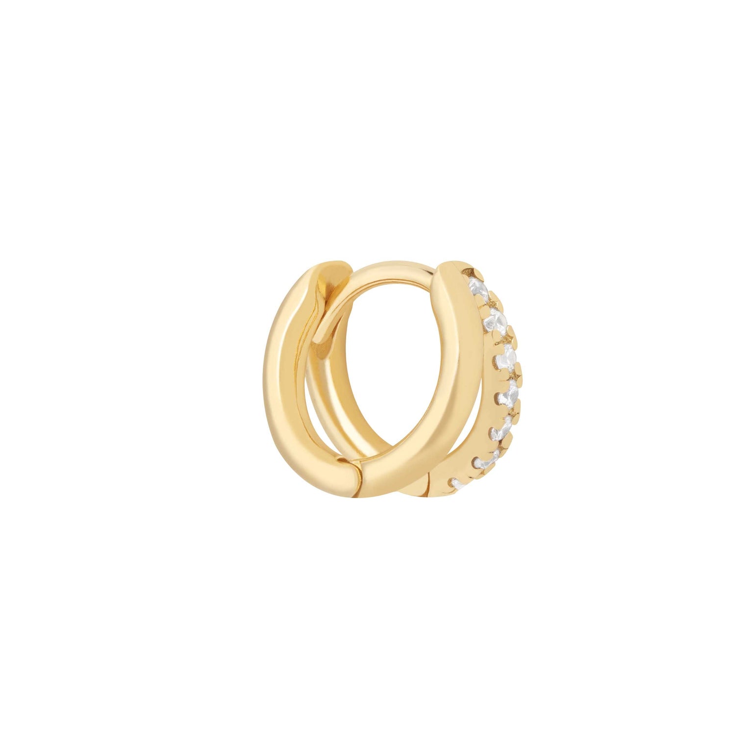 double jewelled crystal clicker in gold