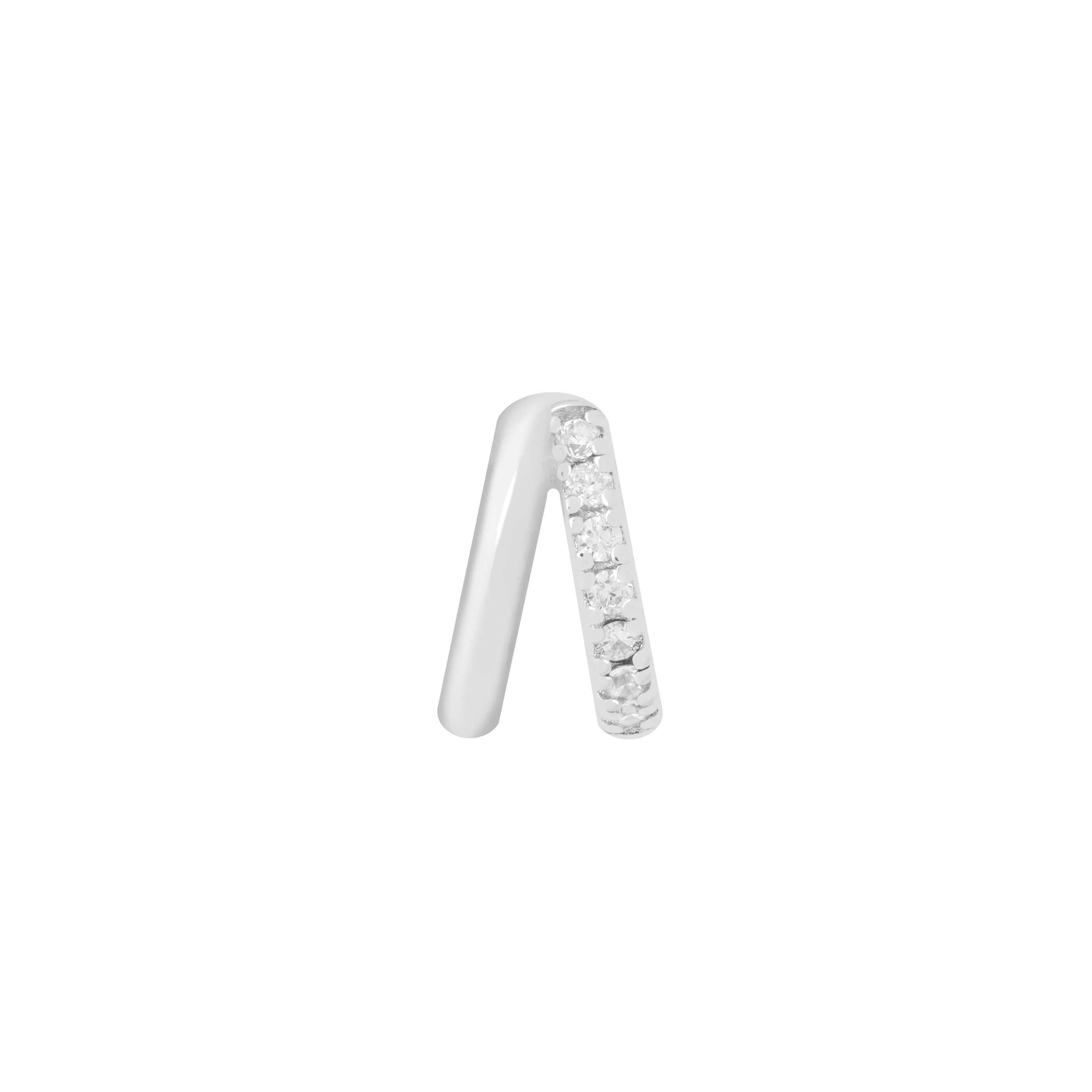 Illusion Crystal Hoop 6.5mm in Silver