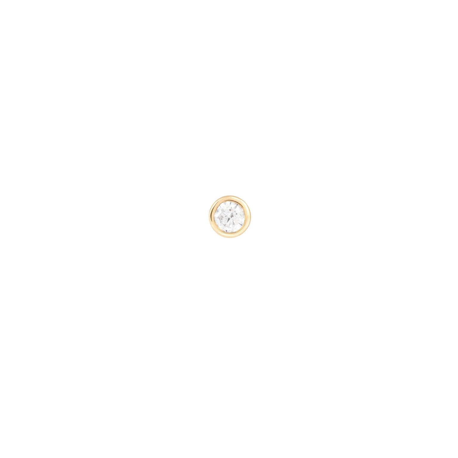 Solid Gold Gem Piercing Stud