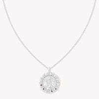 Libra Bold Zodiac Pendant Necklace in Silver