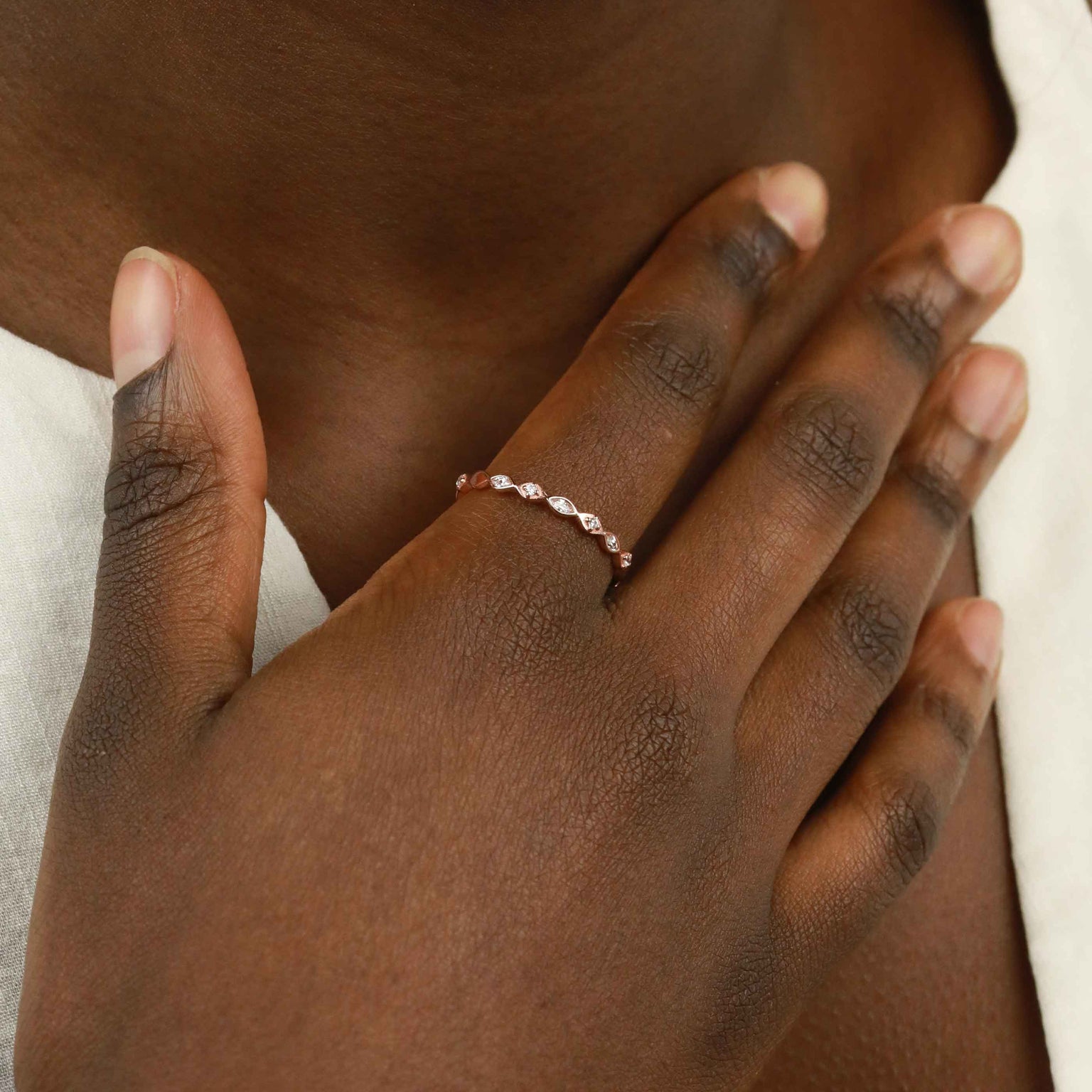 Navette-Crystal-Band-Ring-Rose-Gold-worn